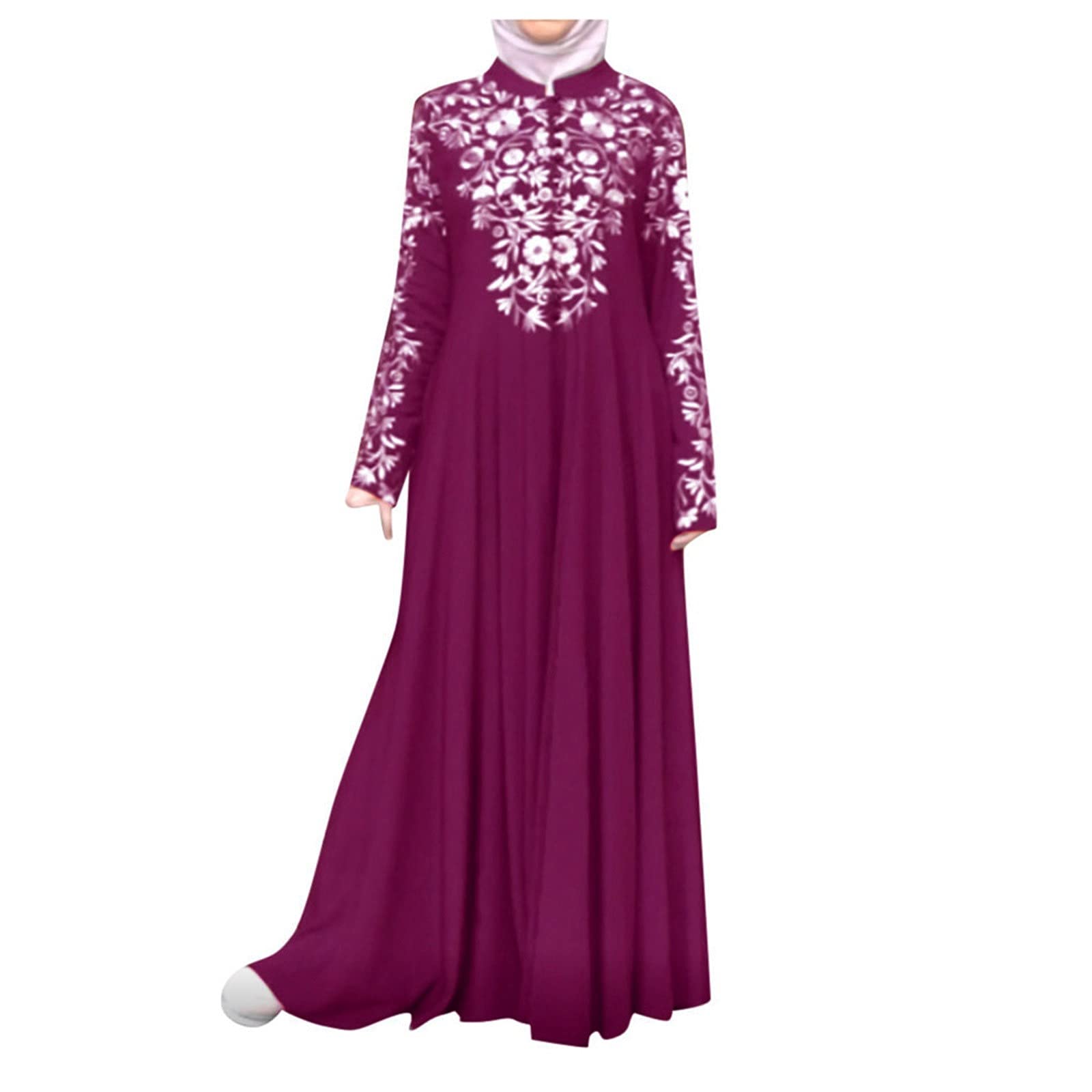Elegant Muslim Maxi Dress - Kaftan Abaya with Lace Stitching for Women | Islamic Jilbab & Modest Fashion | Perfect for Prayer, Eid, Wedding & Special Occasions