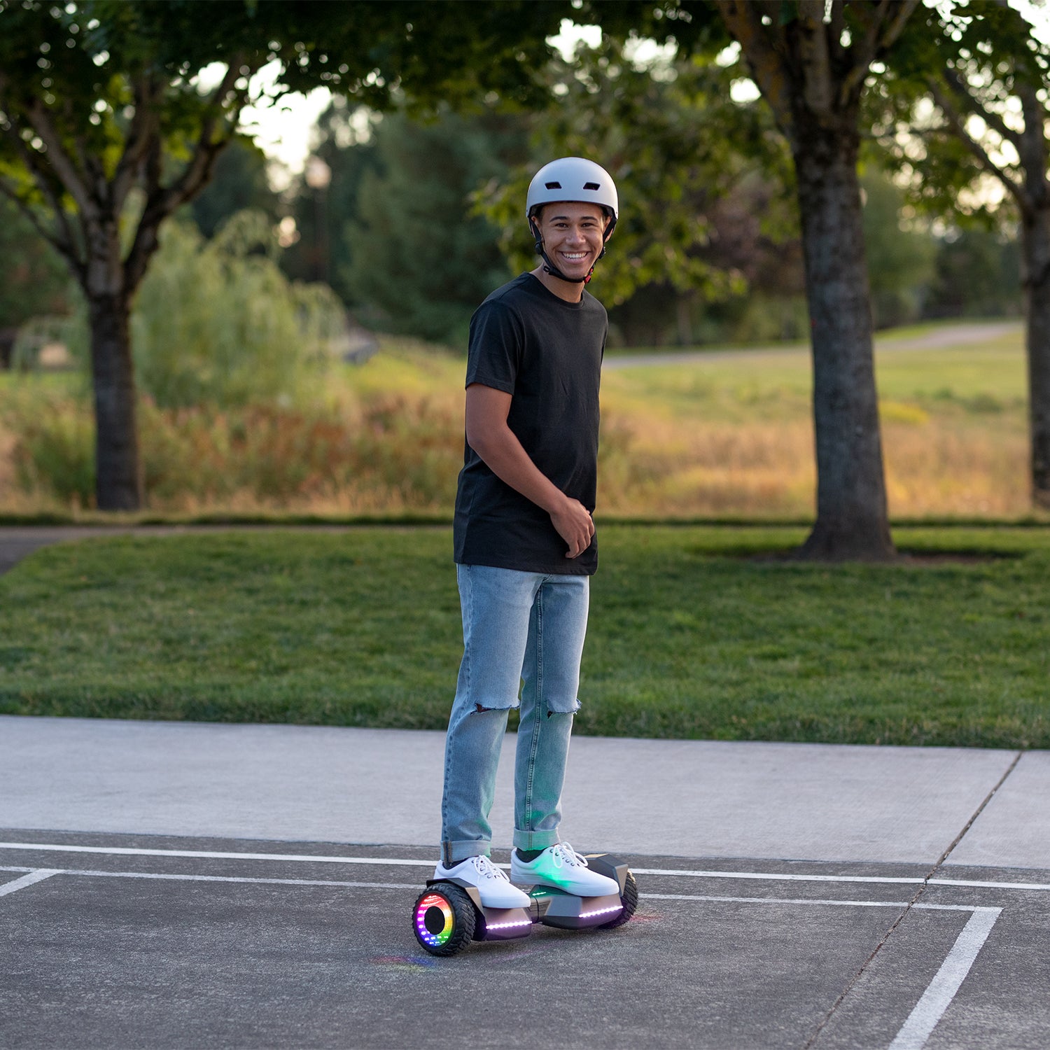 Impact Hoverboard - Self-Balancing Electric Scooter for Kids & Adults | 10MPH Speed, LED Lights, UL Certified | Perfect for Commuting, Campus Travel & Outdoor Fun