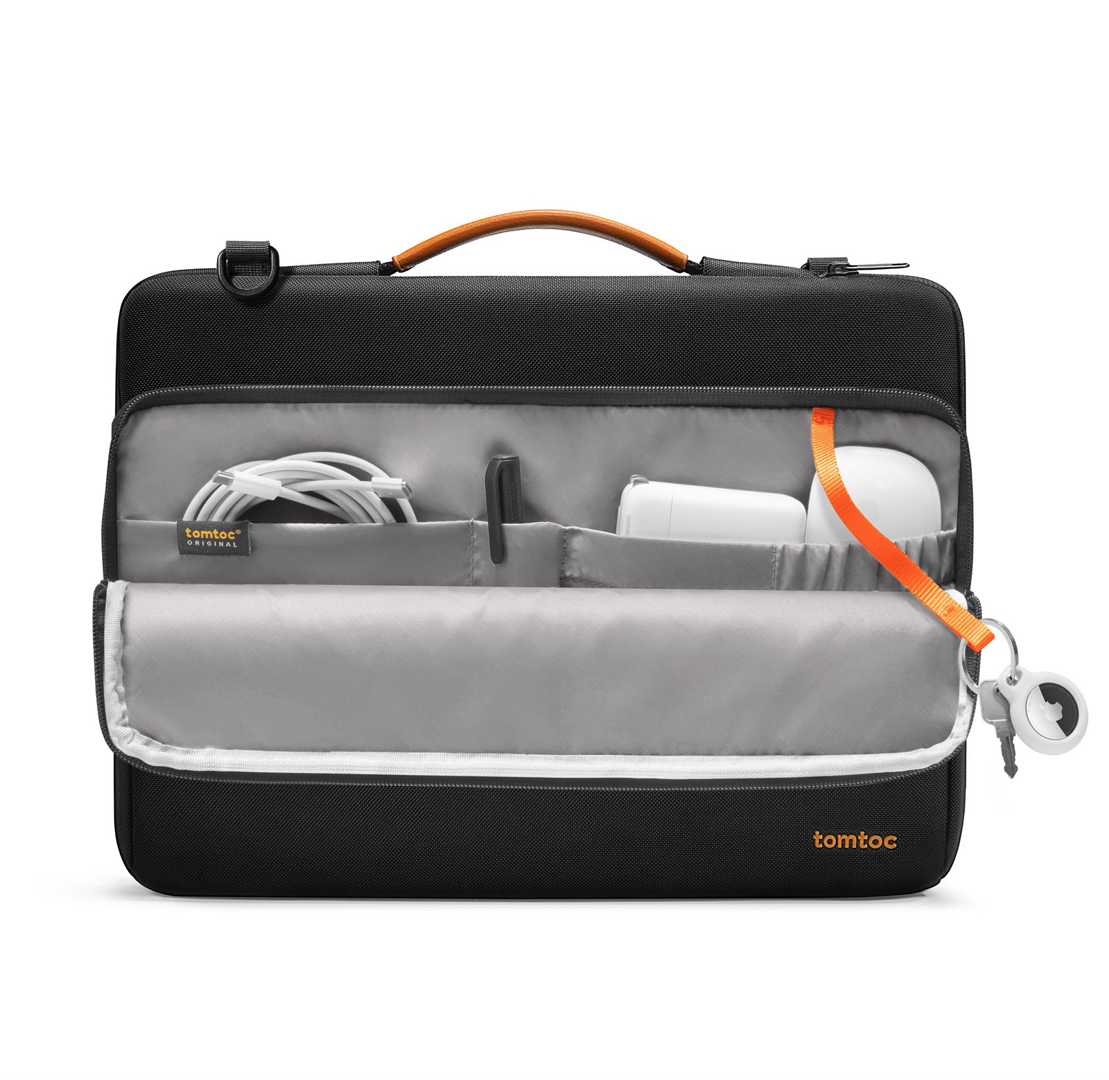 Defender A40 Laptop Shoulder Bag for 16 inch MacBook Pro - Waterproof & Shockproof Business Laptop Case with USB Charging Port - Perfect for Work, Travel & College