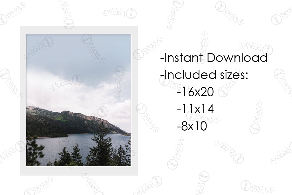 Moon Lake Digital Artwork Download - Stunning Landscape Wall Art for Home & Office Decor