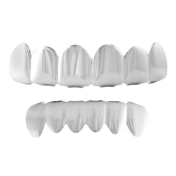 925 Sterling Silver Polished Grillz for Men & Women - Hip Hop Jewelry Teeth Grill for Rappers & Performers - Perfect for Concerts, Parties & Special Events