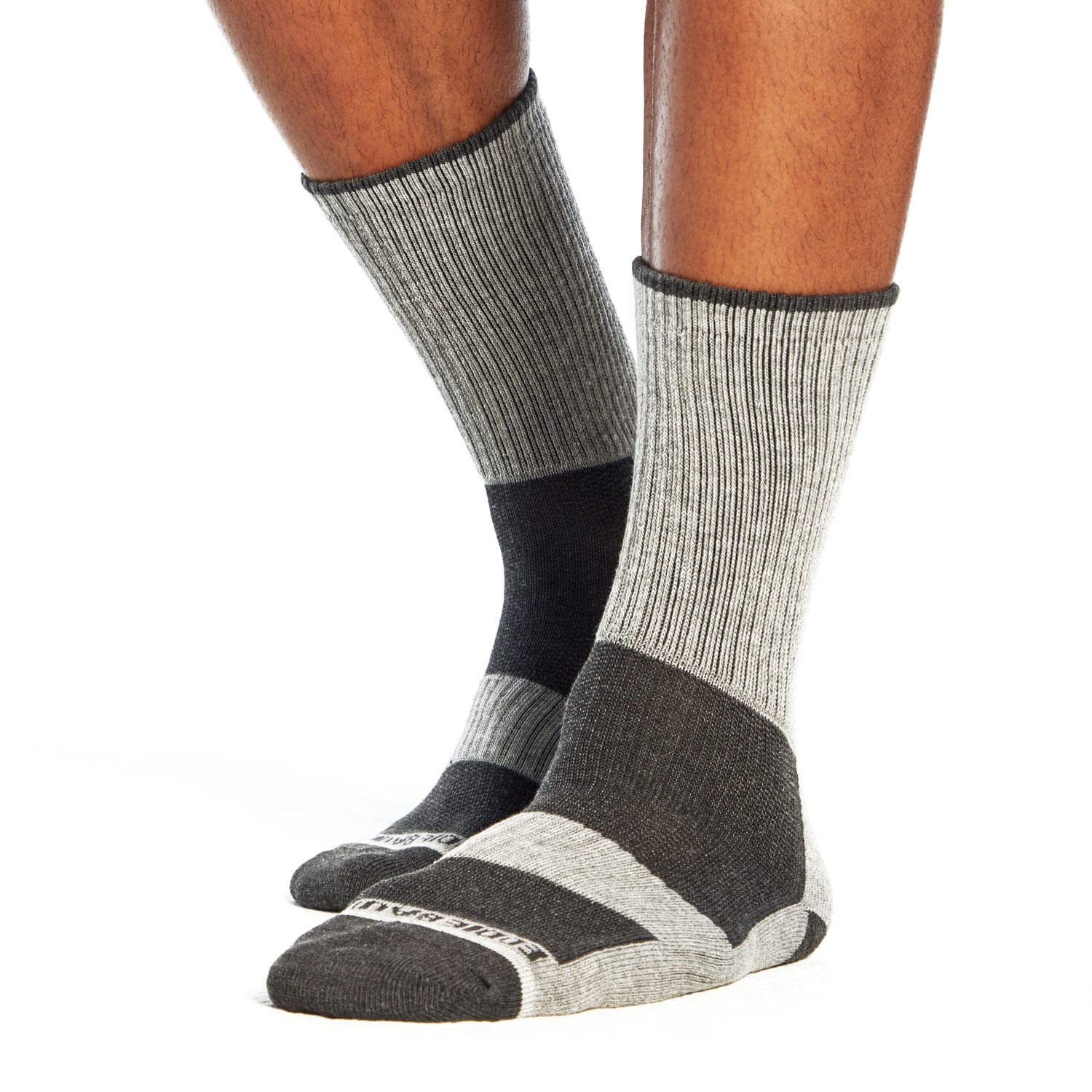 Eddie Bauer Men's Hiking Socks - 6-Pack, Moisture-Wicking & Cushioned for Comfort (Sizes 6-12) - Perfect for Outdoor Adventures, Camping & Trail Running
