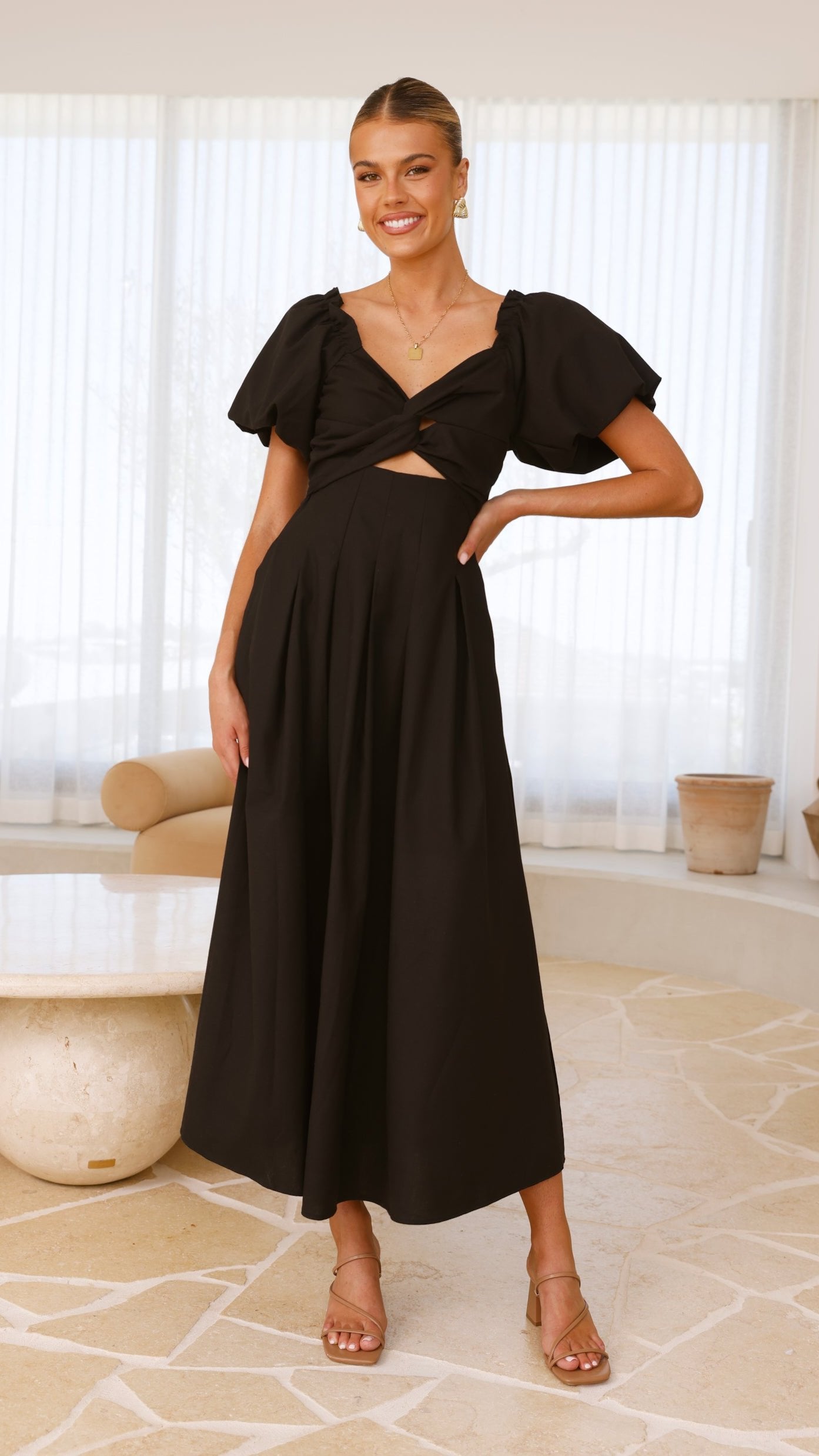 Christina Maxi Dress - Elegant Black Long Dress for Women | Perfect for Weddings, Parties & Summer Outfits