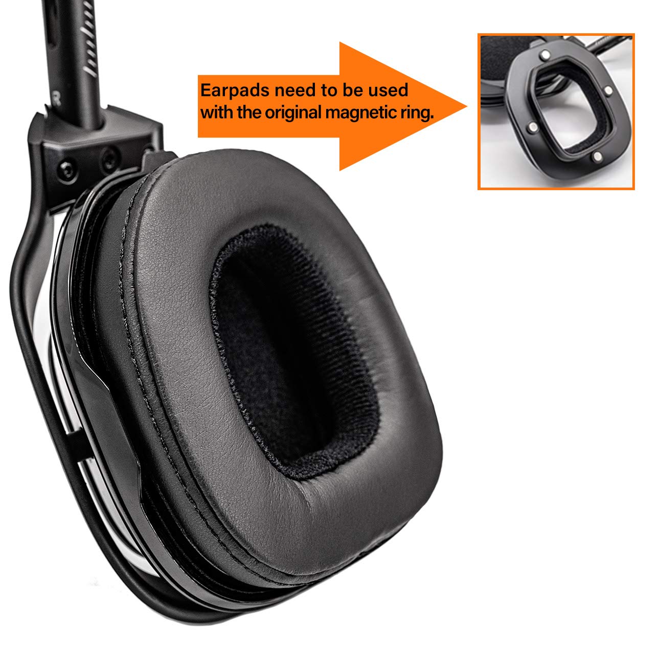 **Replacement Ear Cushions for Astro A50 Gen 3 & 4 Gaming Headset - TRANSTEK A50 PU Leather Ear Pads (Black) - Comfort Upgrade for Long Gaming Sessions**