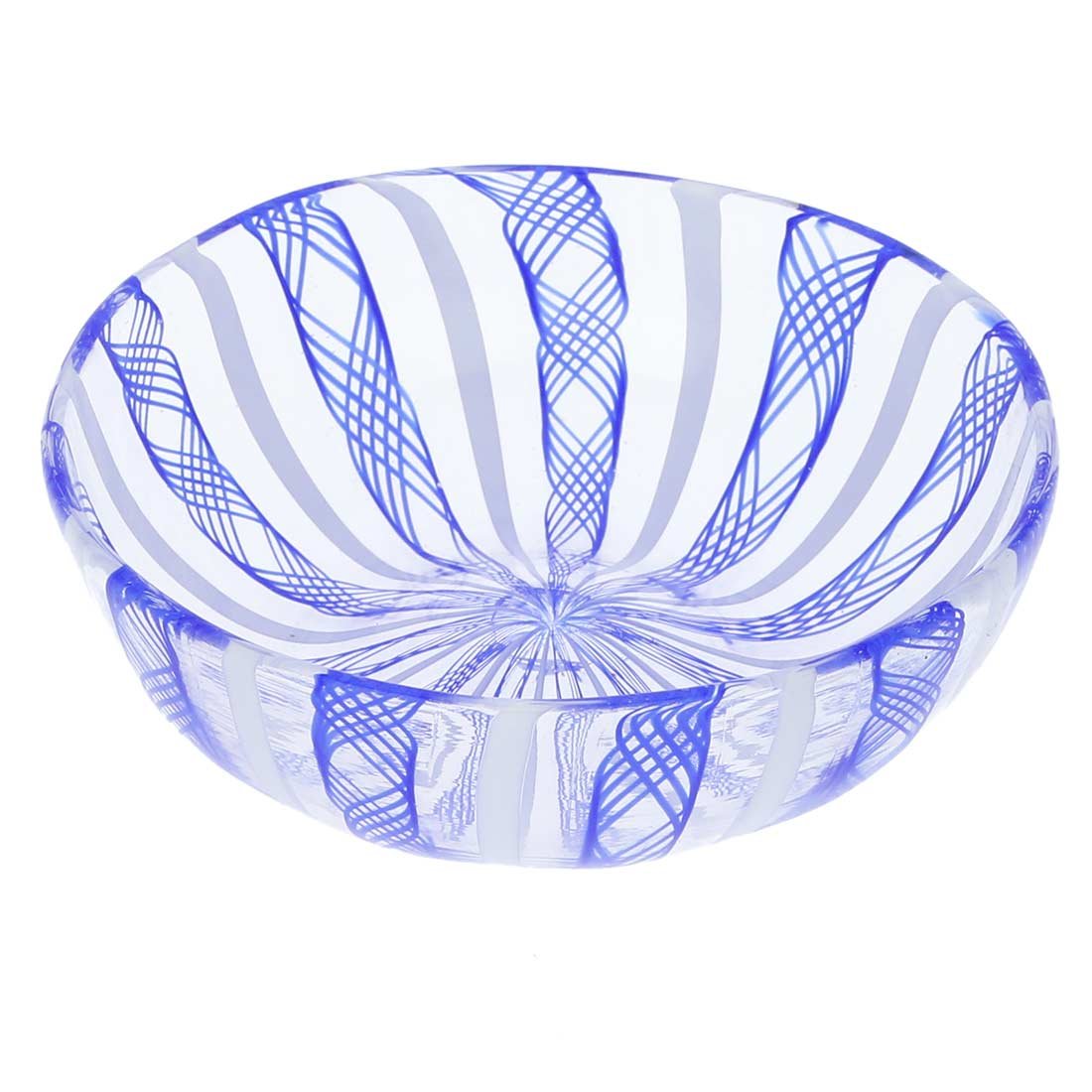 Venetian Murano Glass Filigrana Candy Dish - Handmade Italian Art Glass Bowl for Chocolates & Sweets | Elegant Home Decor & Wedding Gift Idea
