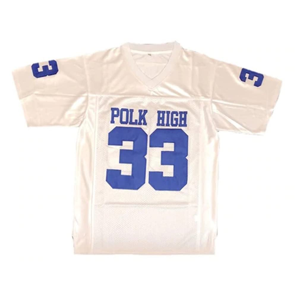 Men's & Kid's Al Bundy 33 Polk High Football Jersey - Stitched White Movie Sports Jersey for Halloween, Cosplay & Game Day Outfits