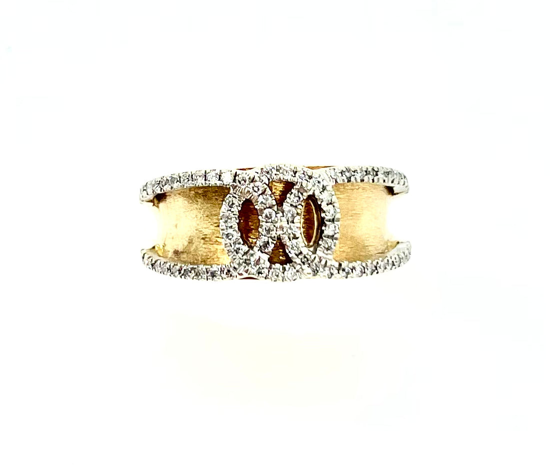 Elegant Diamond Loop Ring for Women - 14K Gold Plated Dainty Stackable Band - Perfect for Everyday Wear, Gifts & Special Occasions