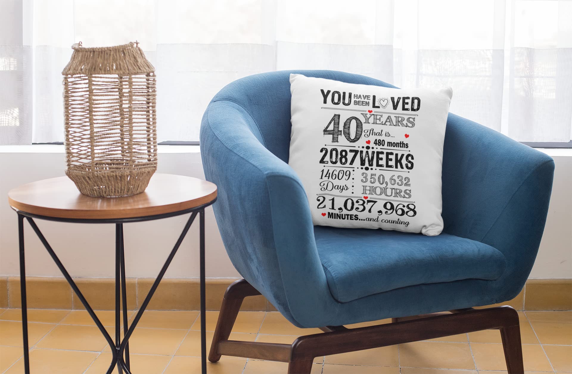 40th Birthday Gifts for Women - Funny 18x18 Inch Throw Pillow Covers - Perfect Gift for Wife, Sister, Daughter & Colleagues - Ideal for Home Decor, Office & Special Occasions