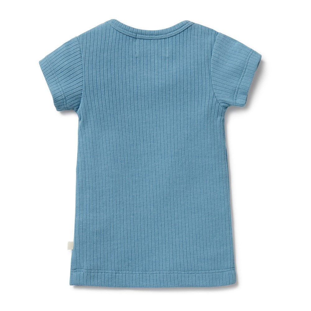 Lil Sailor Organic Cotton Ribbed Baby Tee - Soft & Breathable Infant T-Shirt for Boys & Girls - Perfect for Playtime, Outings & Family Photos