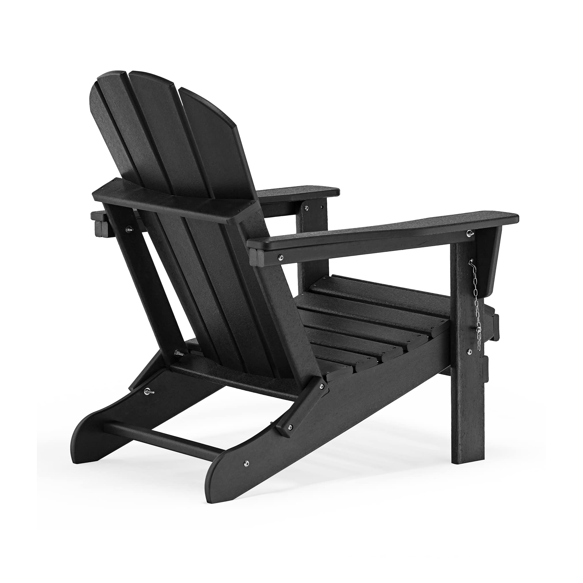 HDPE Adirondack Chair Set with Ottoman & Table - Outdoor Patio, Garden, Backyard