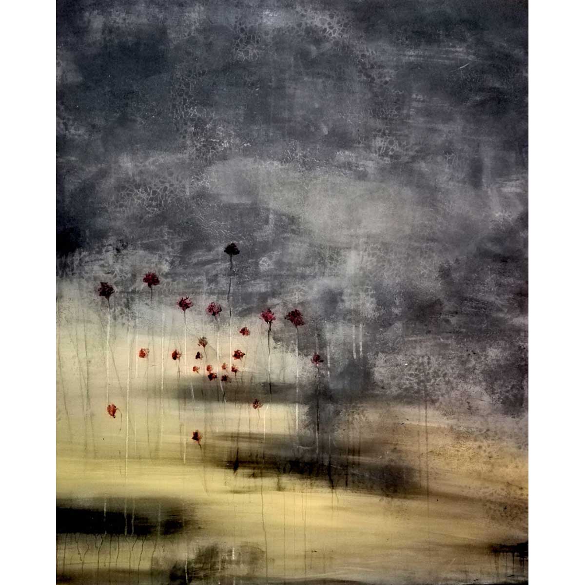 Cammino Acrylic Painting on Canvas - Handmade Wall Art for Living Room, Bedroom & Office Decor