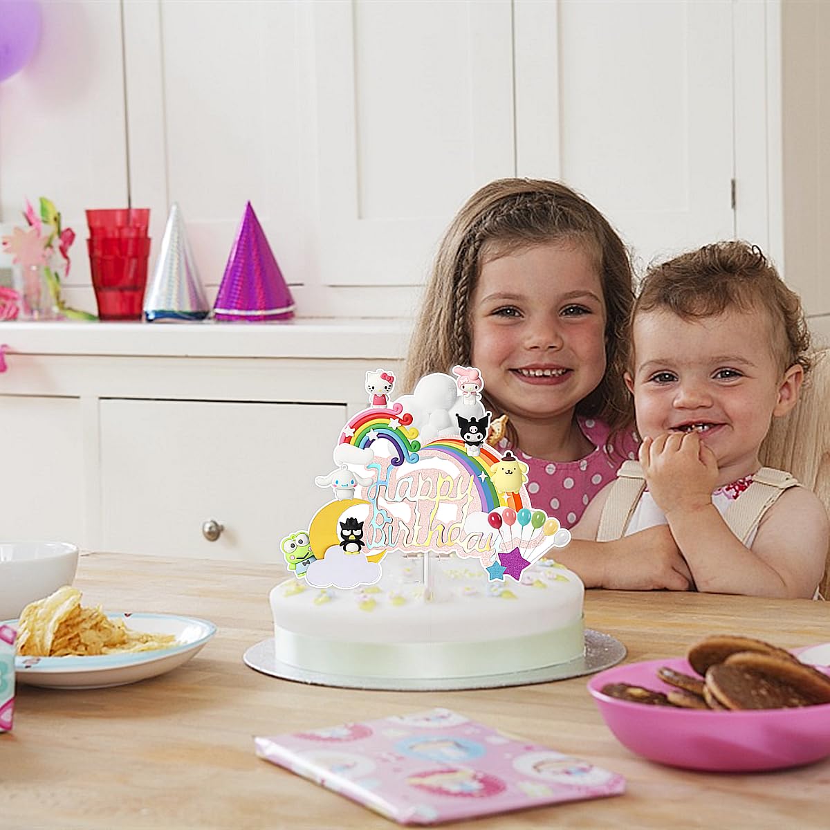 1PCS Adorable Kitty Cake Topper - Perfect for Kitty Themed Birthday Parties, Baby Showers & Kids Celebrations - Cute Cat Cake Decor for Girls, Boys & Cat Lovers (Ideal for Birthday Cakes, Cupcakes & Dessert Table Decorations)