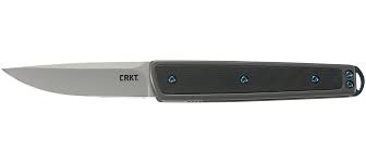 CRKT 7190 Symmetry Folding Knife - Bead Blast Stainless Steel Blade, Black Glass Reinforced Nylon Handle - EDC Pocket Knife for Outdoor Camping, Hiking & Everyday Carry