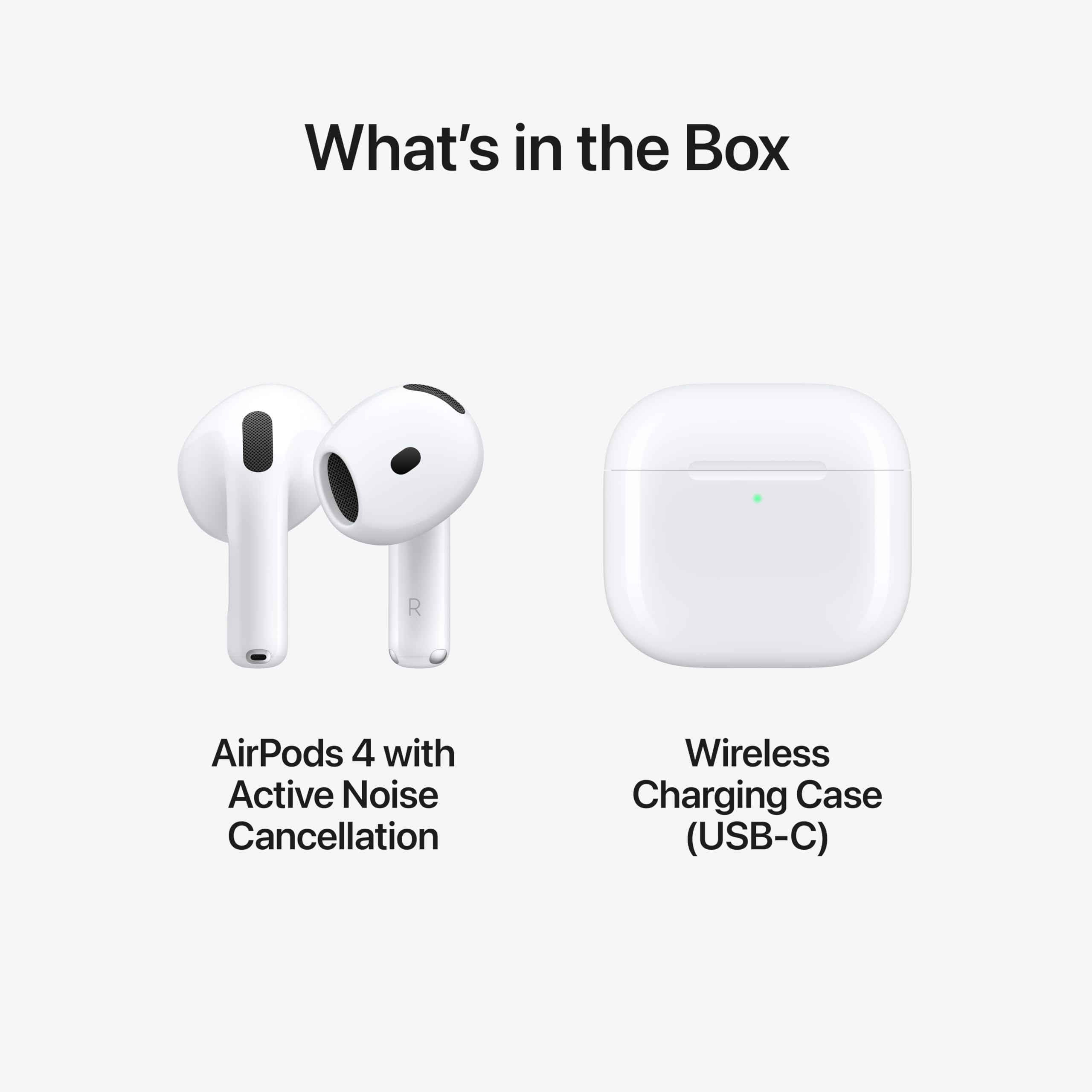 Apple AirPods 4 Wireless Bluetooth Earbuds with Active Noise Cancellation, Adaptive Audio & Spatial Sound - USB-C Charging Case, H2 Chip - Perfect for Workouts, Commuting & Travel