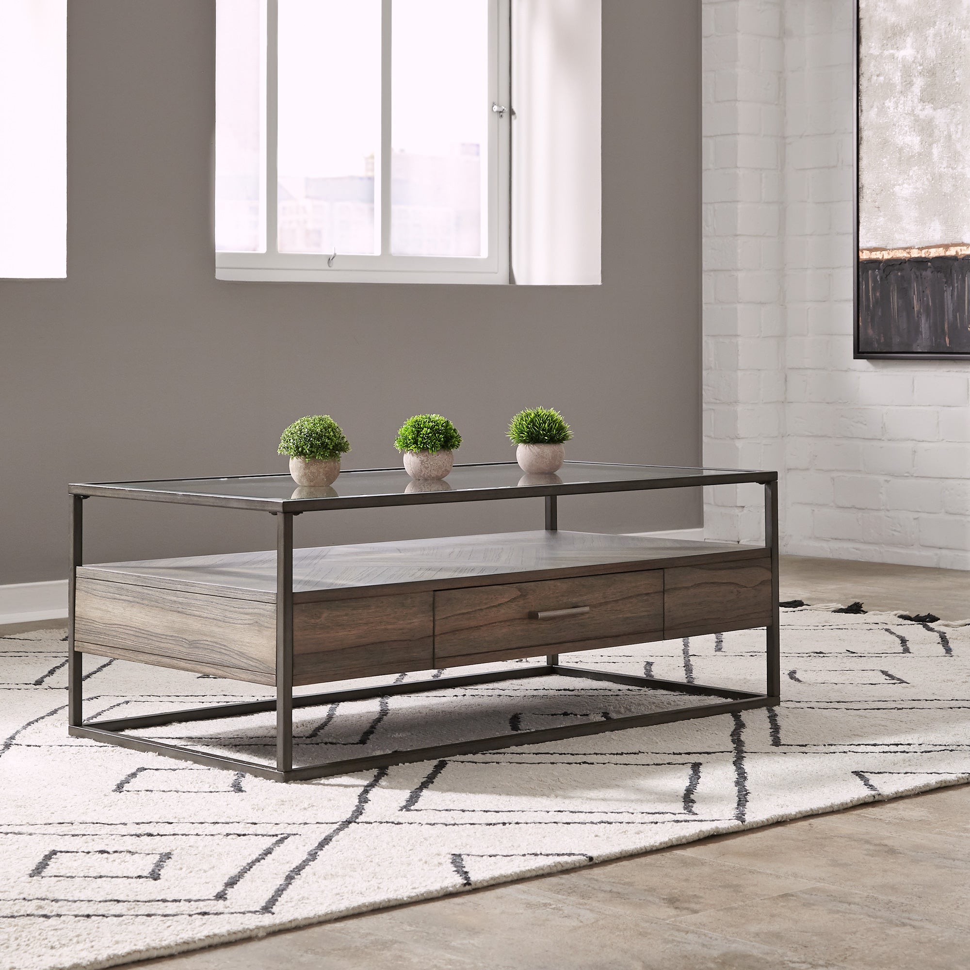 Jamestown Coffee Table - Modern Wooden Living Room Table with Storage Shelf | Perfect for Home, Office & Lounge Decor