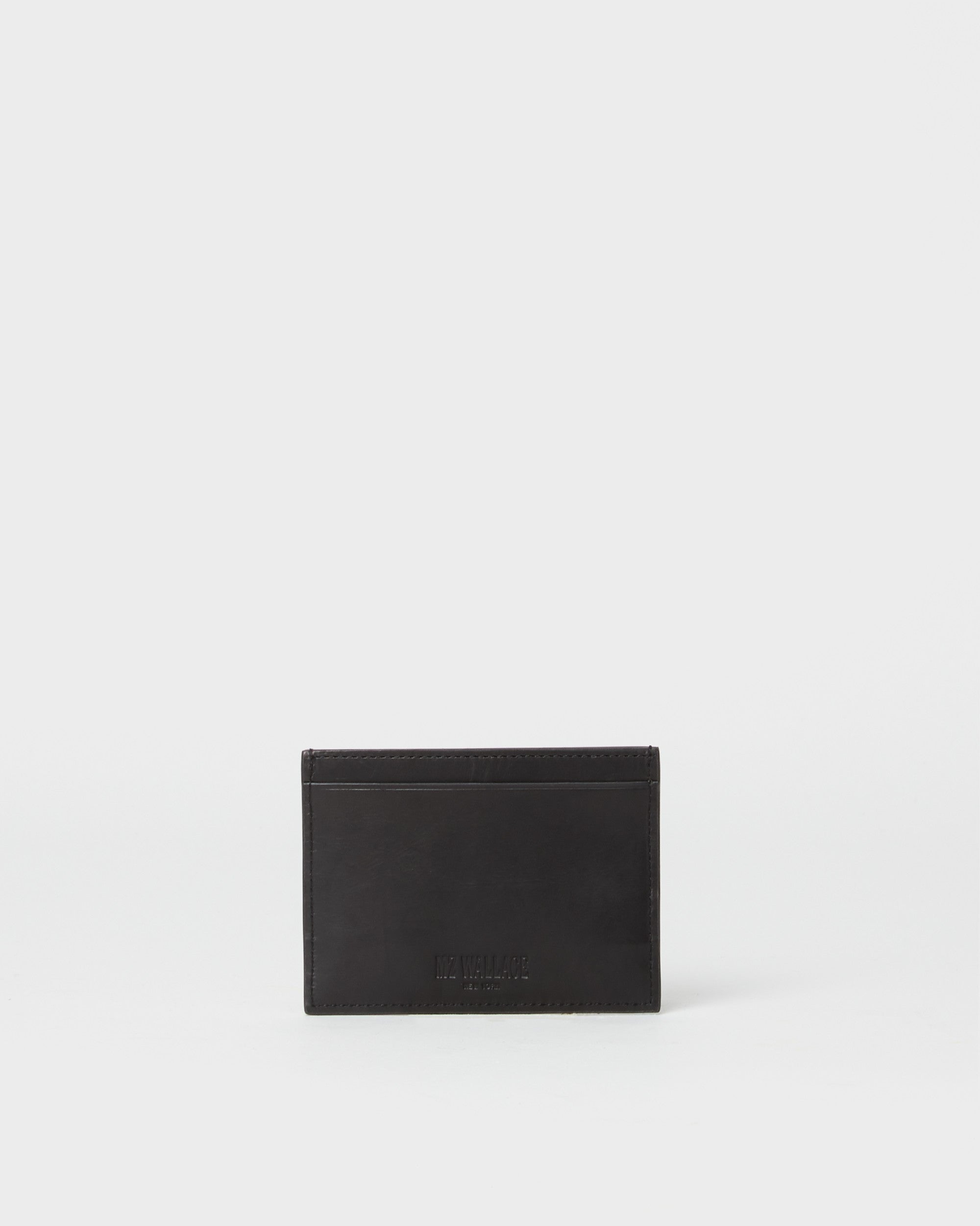 Premium Black Finn Genuine Leather Card Holder - Slim RFID Blocking Wallet for Men & Women - Perfect for Travel, Business & Everyday Use