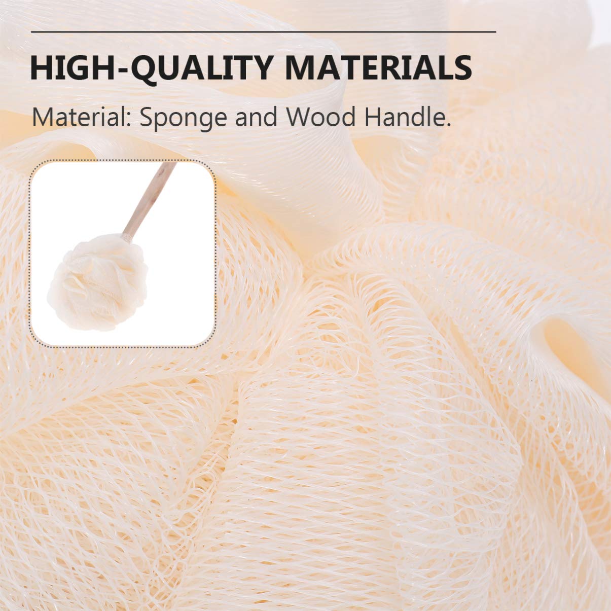 EXCLUZO 1 Set Body Brush with Handle - Exfoliating Bath Brush for Women & Men - Skin Cleansing & Soothing Scrubber - All Skin Types - Perfect for Shower, Spa & Dry Brushing Therapy