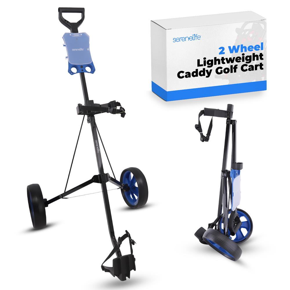 Premium 2 Wheel Golf Push Cart - Lightweight & Foldable Golf Caddy for Men & Women - Perfect for Golf Courses, Driving Range & Outdoor Practice