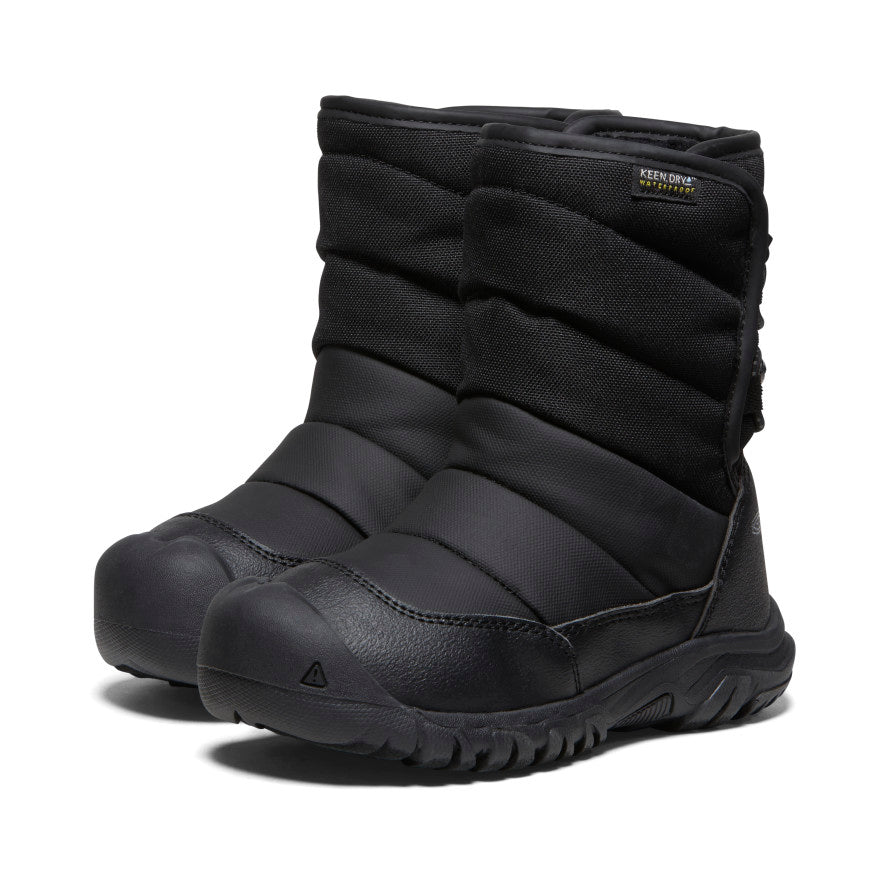 **Waterproof Winter Boots for Toddlers & Little Kids - Black/Steel Grey | Warm Snow Boots for Boys & Girls | Perfect for Snow Play, Sledding & Outdoor Adventures**