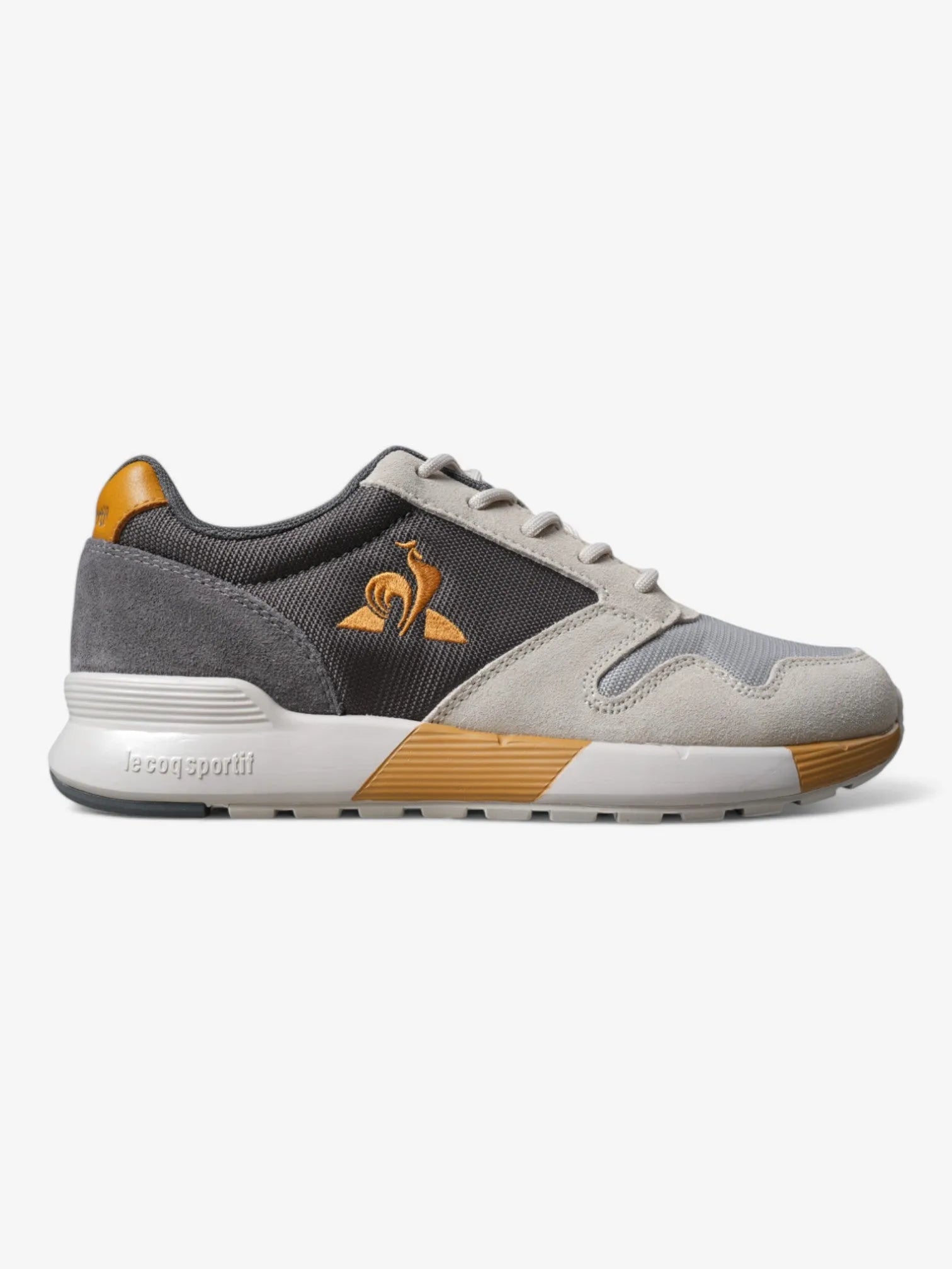 Le Coq Sportif Omega X Active Sneakers - Beige & Grey Running Shoes for Men & Women | Comfortable Lightweight Design for Gym, Workout & Casual Wear