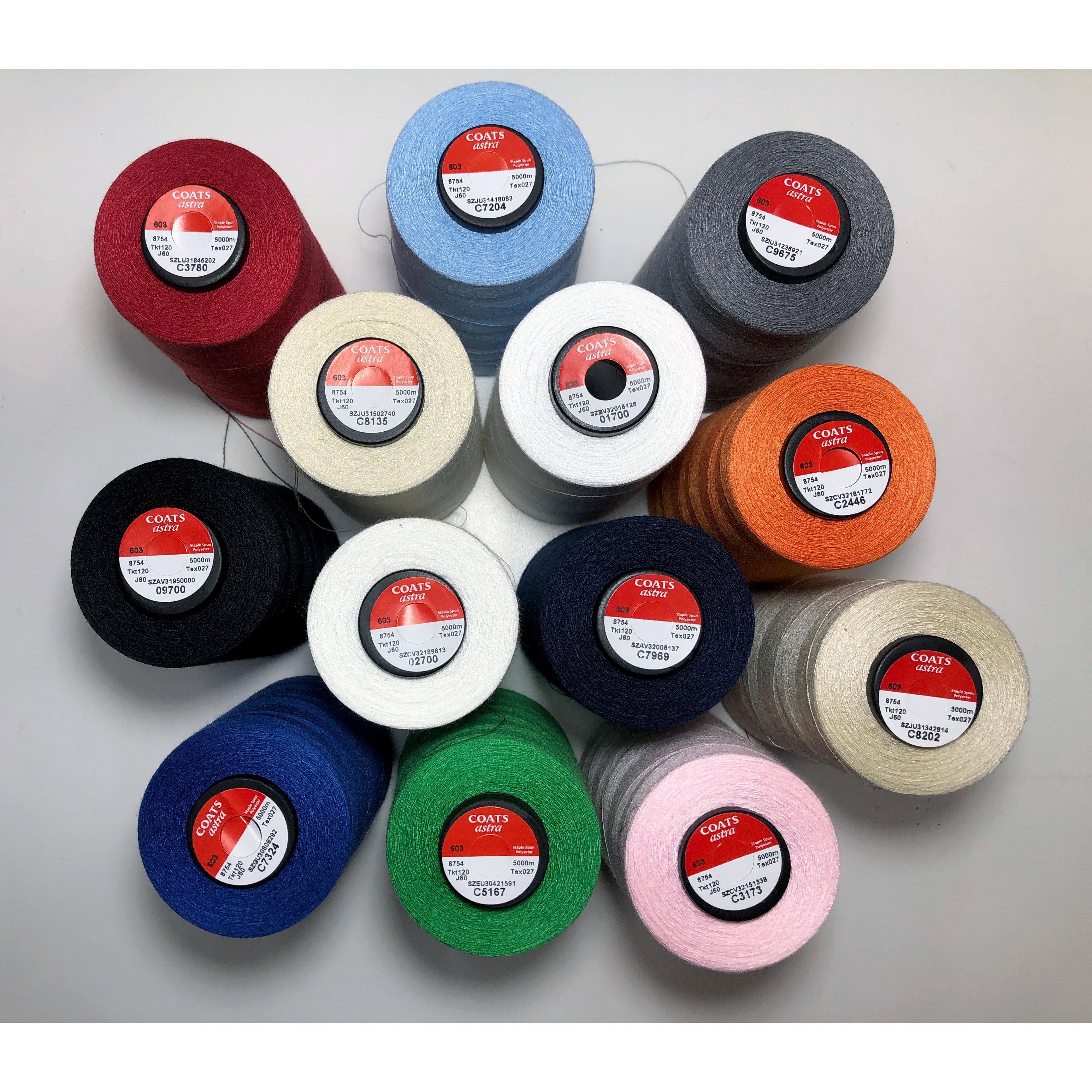 Astra General Use 120 Thread 5000m Cones - High-Quality Sewing Thread for Quilting, Embroidery & Crafting Projects