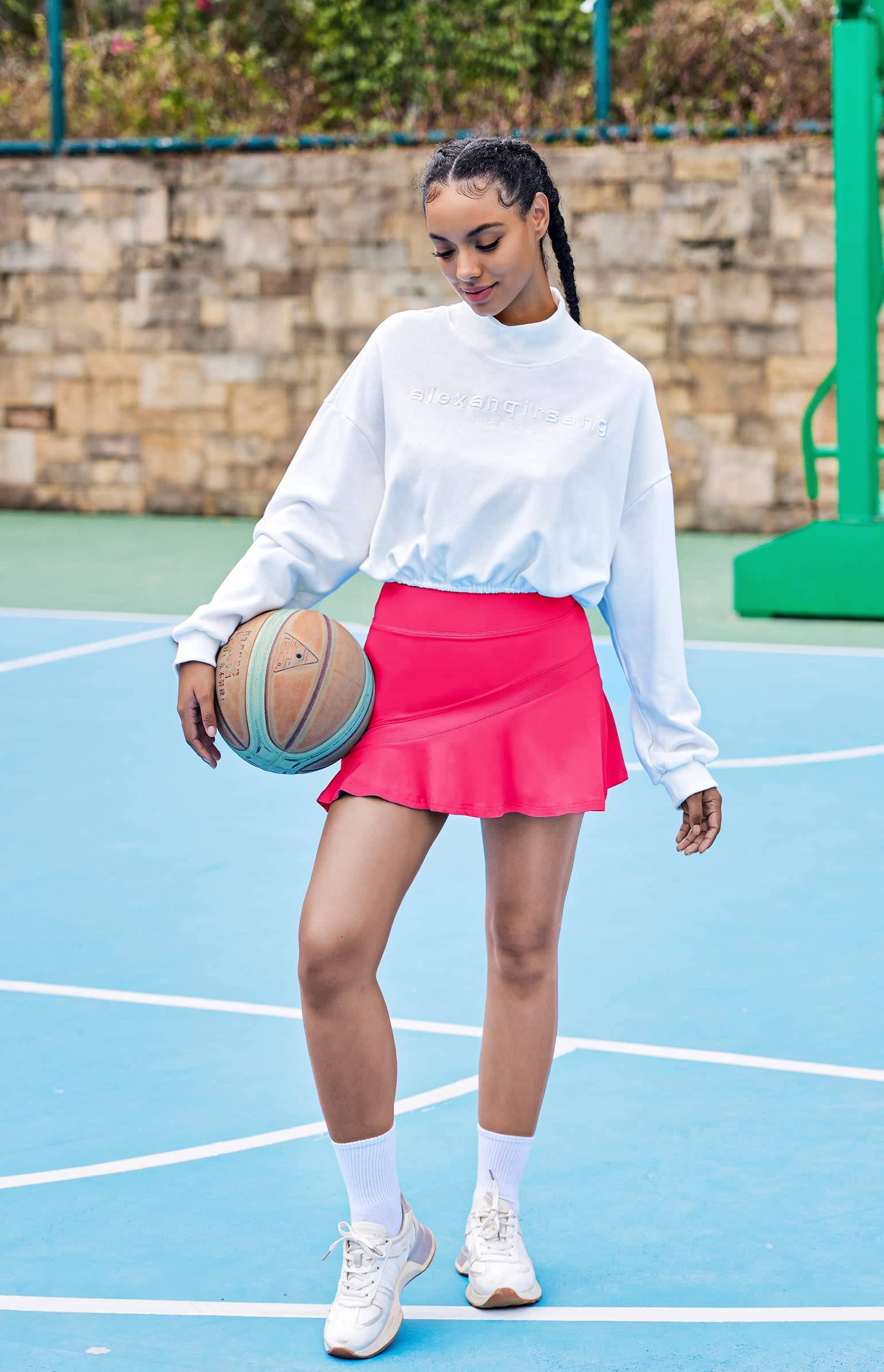 Ekouaer Women's Pleated Tennis Skirt with Pockets - Lightweight Athletic Golf Skort for Running, Workout & Sports - Perfect for Tennis, Golf, Gym & Outdoor Activities