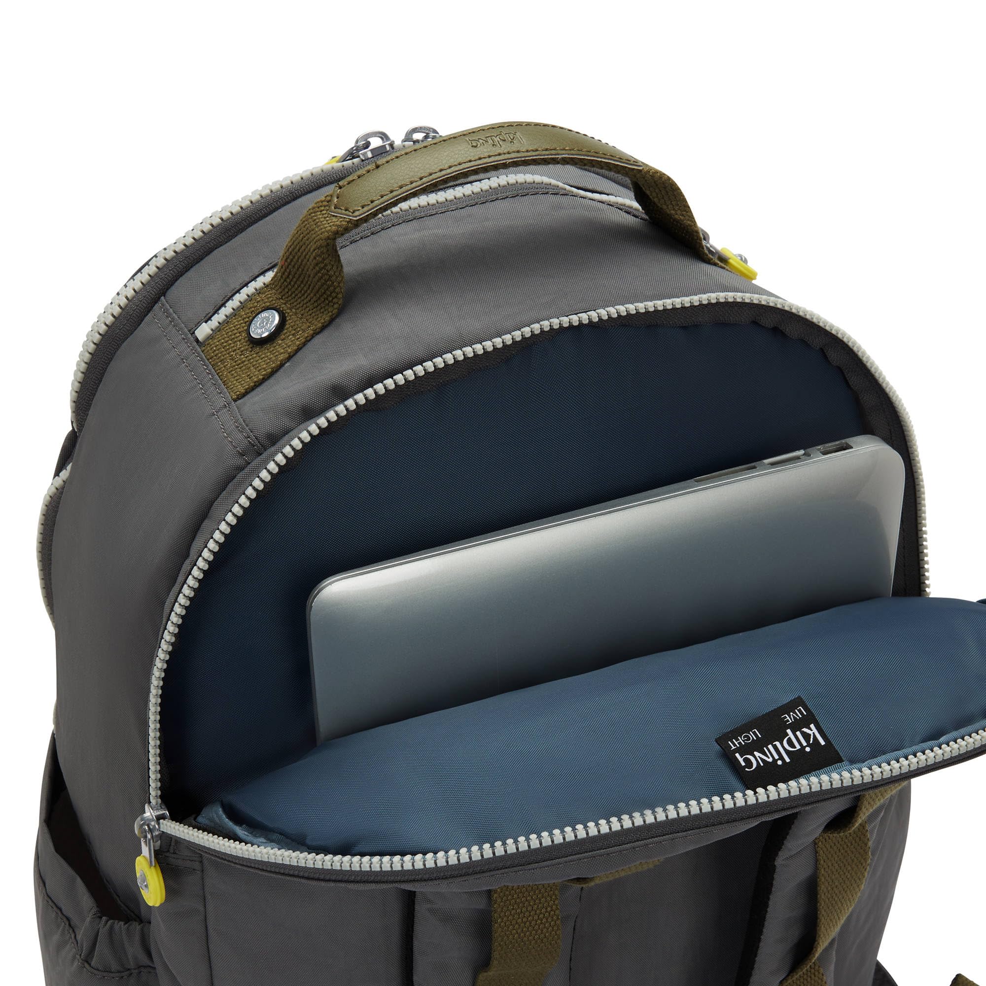 Kipling Seoul Extra Large 17 Inch Laptop Backpack for Women & Men - Lightweight Durable Travel Backpack with USB Charging Port - Perfect for Work, School & Commuting (Back To Grey)