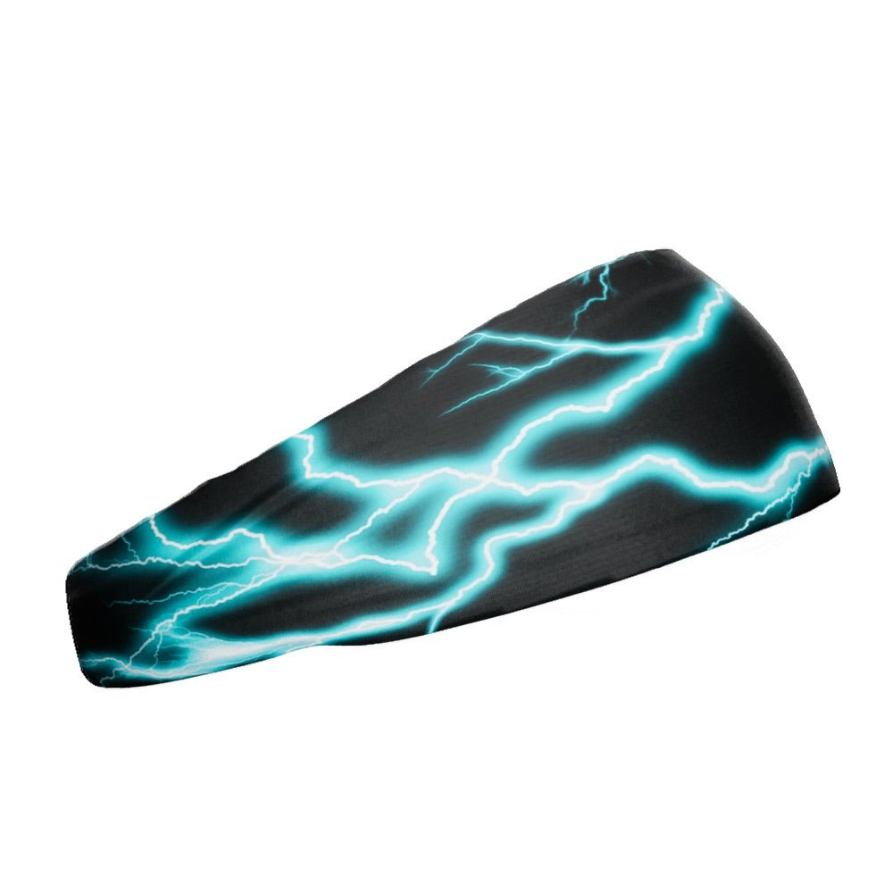 Stylish Cyan Lightning Headband for Women & Men - Fashionable Hair Accessory for Sports, Workouts & Everyday Wear