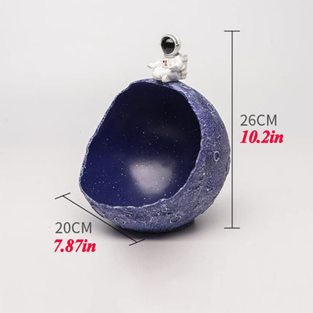 Astronaut Figurine Candy & Key Bowl - Decorative Entryway Organizer, Jewelry Storage Container, Table Centerpiece for Home, Living Room & Office (Gray) | Perfect for Space-Themed Decor, Key Drop Station & Small Item Storage