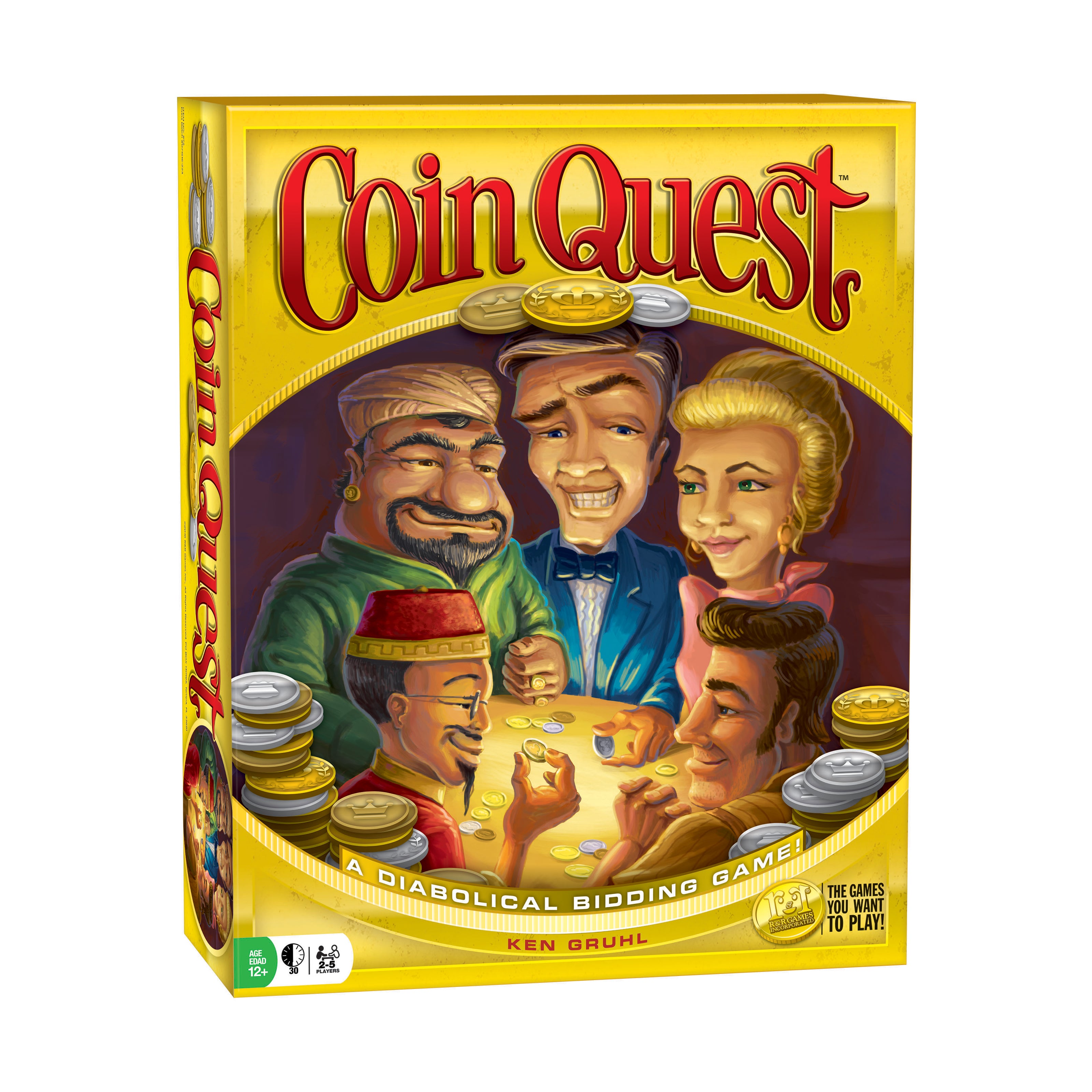 Coin Quest: Elite Collector's Auction Adventure Game - Rare Coin Trading & Bidding Strategy Board Game for Adults & Teens - Perfect for Game Nights, Family Gatherings & Collector Events