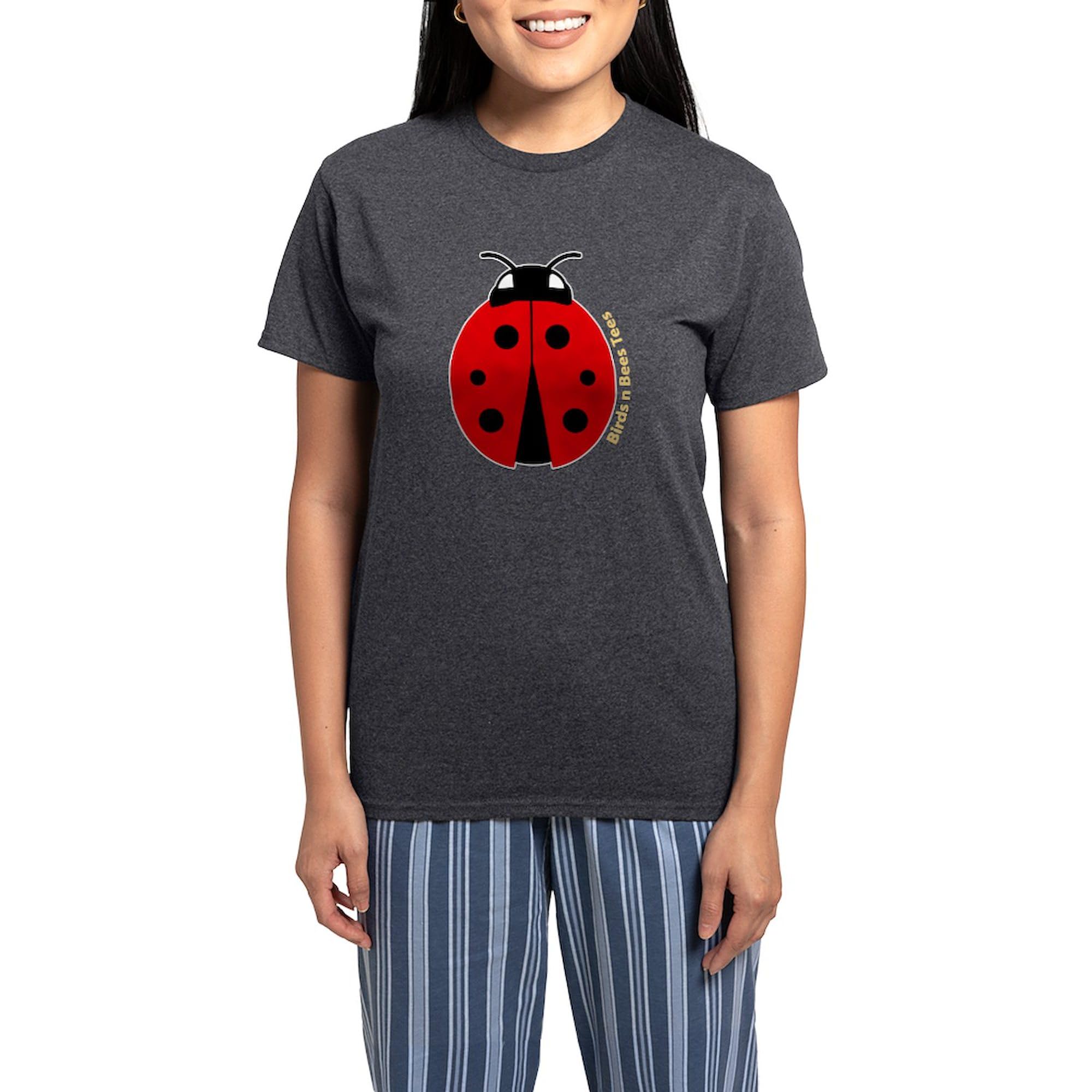 Ladybug Women's Charcoal Pajama Set - Cute & Comfortable Sleepwear for Women | Perfect for Lounging, Sleepovers & Cozy Nights at Home