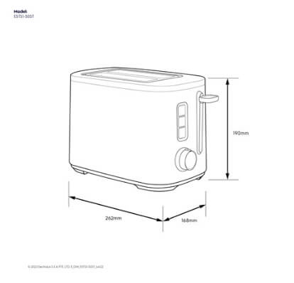 Electrolux E5TS1 50ST2 2-Slice UltimateTaste 500 Toaster - Perfect for Breakfast, Sandwiches & Bagels - Quick & Even Toasting for Home or Office Use