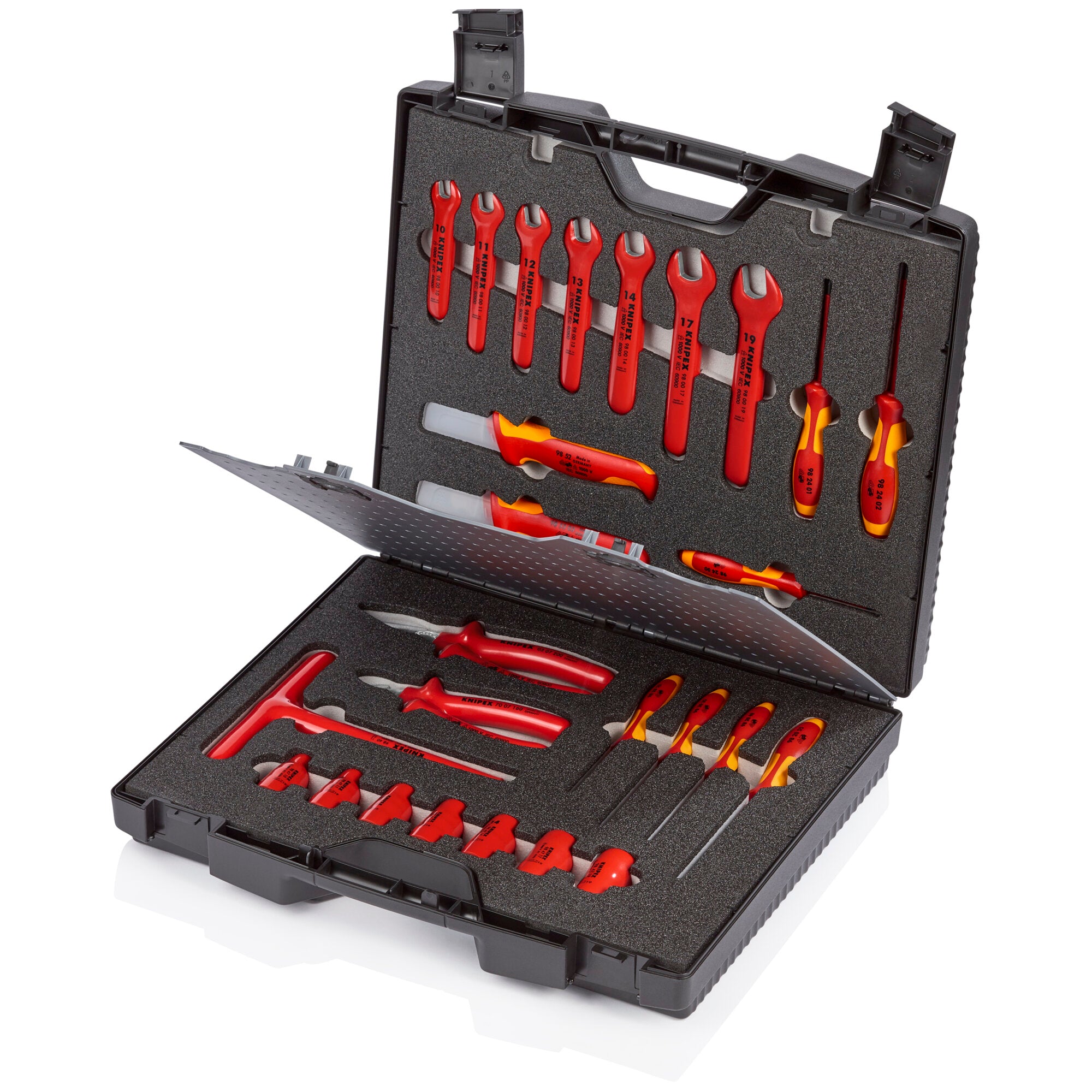 Knipex 98 99 12 26 Piece Standard Insulated Tool Kit 1000V - Professional Electrician Tools for Electrical Work & Home Repair