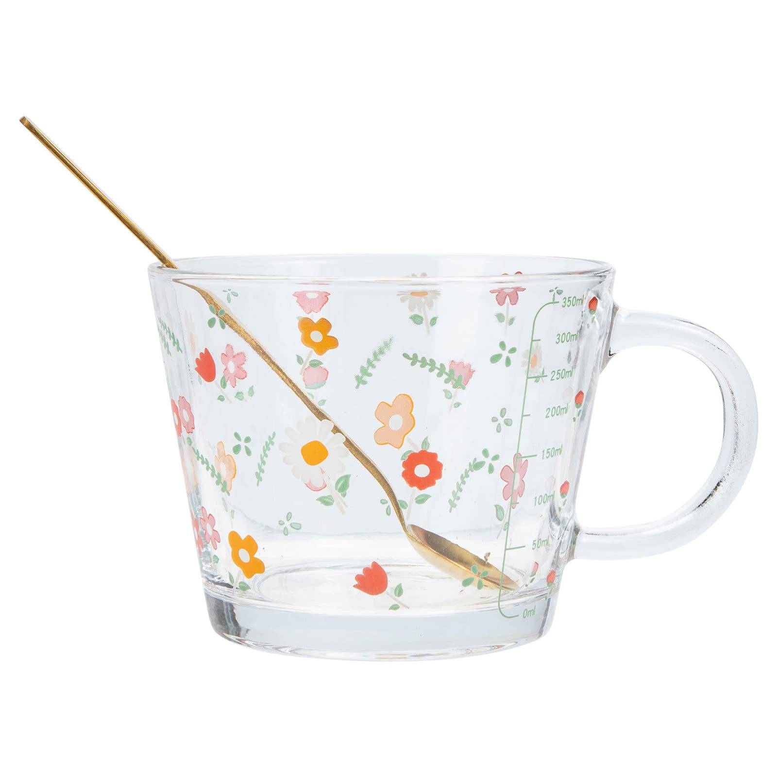 DOITOOL Clear Glass Coffee Mugs with Handle - 12oz Breakfast Tea Espresso Cups for Milk, Yogurt & Hot Beverages - Ideal for Home, Office & Cafe Use