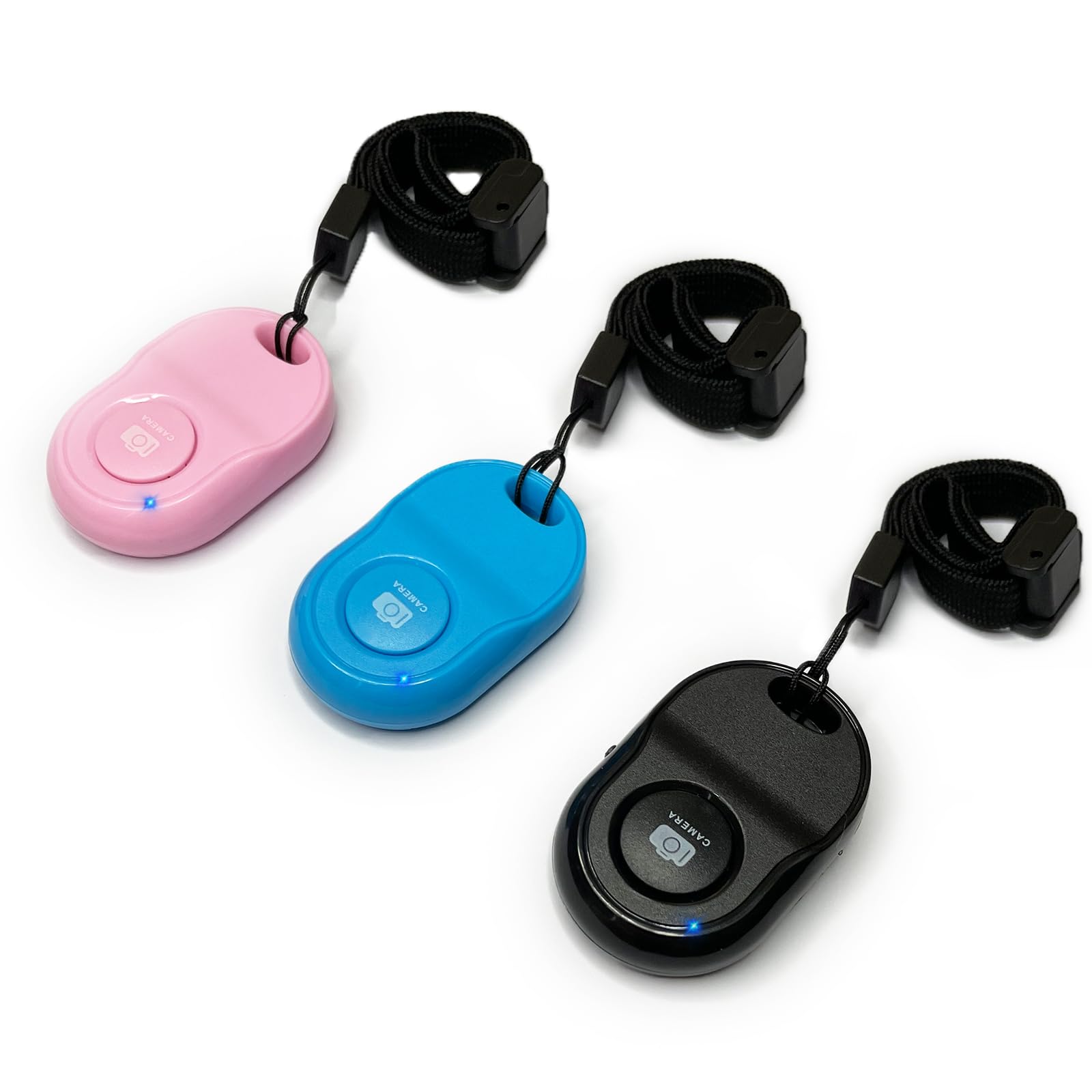 3-Pack Wireless Bluetooth Camera Remote Shutter for iPhone Android iPad - Adjustable Wrist Strap Selfie Clicker for Photos & Videos | Perfect for Group Shots, Vlogging & Hands-Free Photography