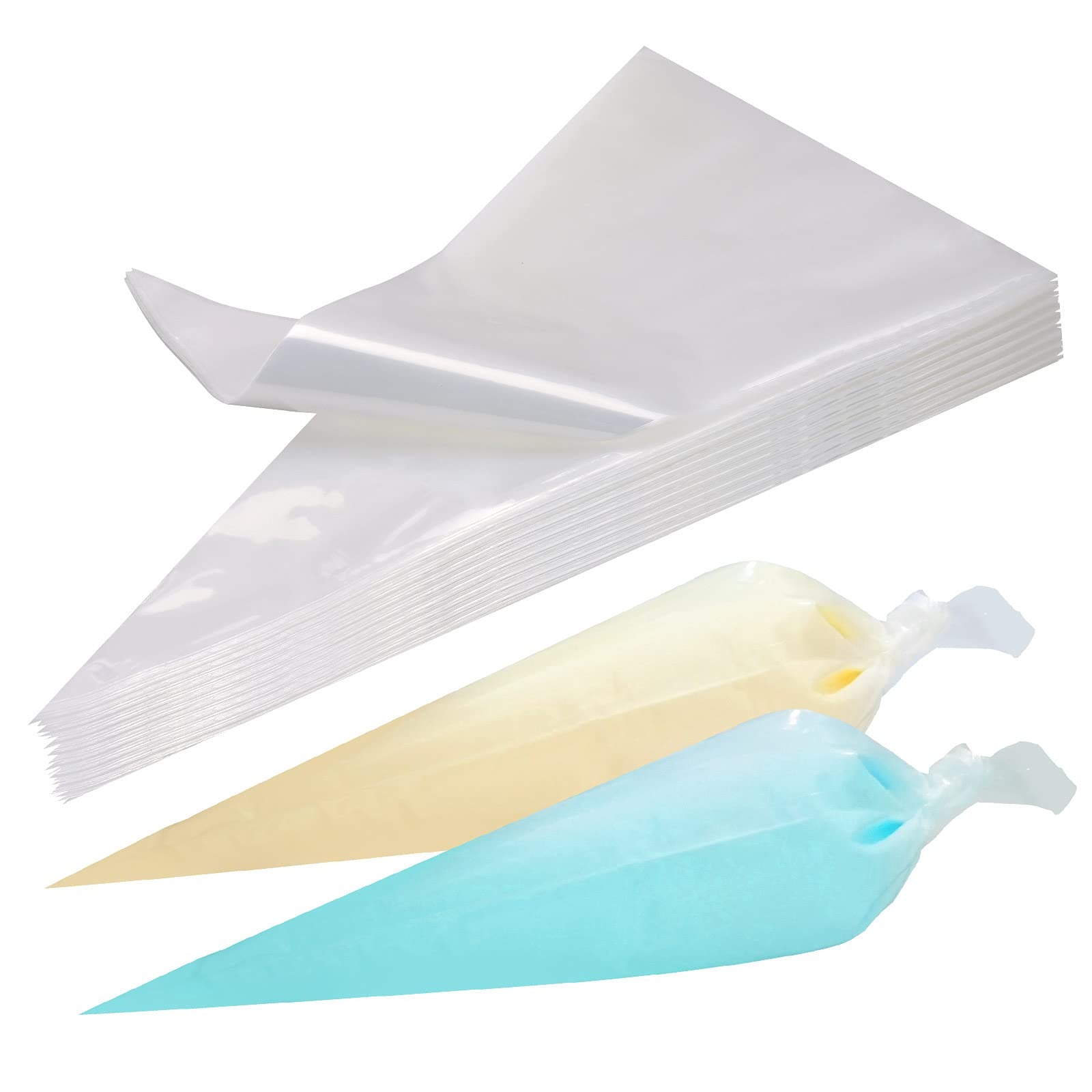 **100-Pack 18 Inch Disposable Piping Bags for Cake, Cupcake & Cookie Decorating - Professional Icing and Frosting Tools for Baking, Parties & DIY Desserts**