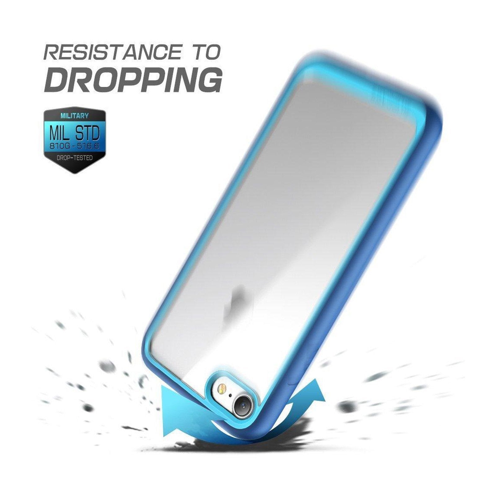 iPhone 7 / 8 Unicorn Beetle Style Navy Case - Heavy Duty Shockproof Protective Cover with Screen Protector - Perfect for Outdoor, Sports & Daily Use