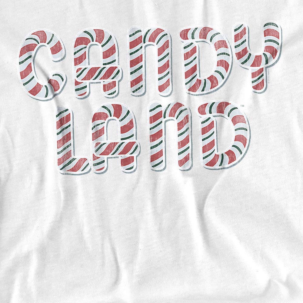 Popfunk Classic Candy Land Candy Cane Logo T-Shirt - Fun Holiday Graphic Tee for Christmas Parties & Festive Family Gatherings