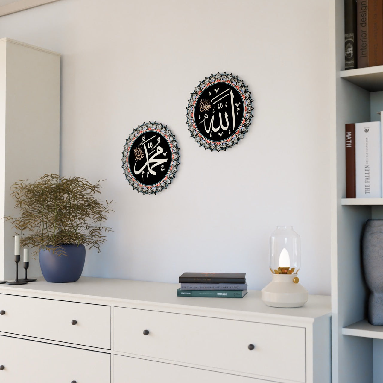 Islamic Wall Clock with Ayatul Kursi Calligraphy - Elegant Muslim Home Decor for Prayer Room, Mosque & Islamic Gift Giving