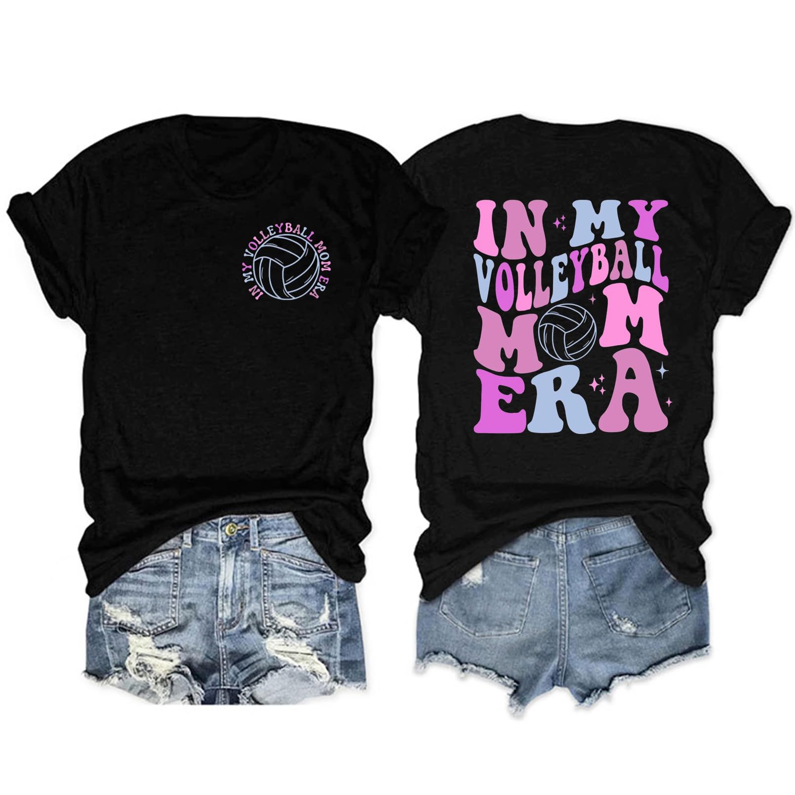 Volleyball Mom T-Shirt for Women - Graphic Tee for Volleyball Game Day & Practice - Comfortable Cotton Top for Players & Fans - Perfect for Matches, Training, and Supporting Your Team