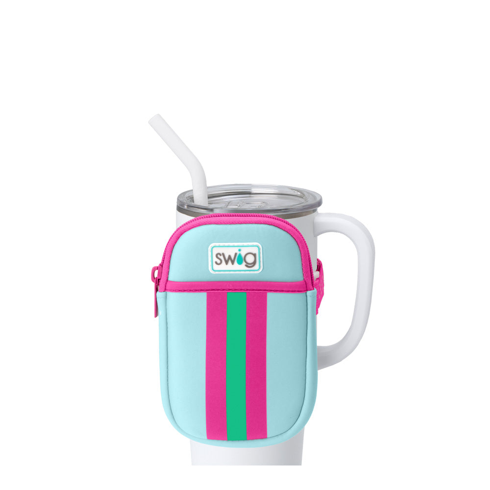 Prep Rally Mega Mug Pouch - Insulated Travel Coffee Cup Holder for Commuting, Camping & Office Use - Leak-Proof & Durable Drink Carrier for Hot & Cold Beverages