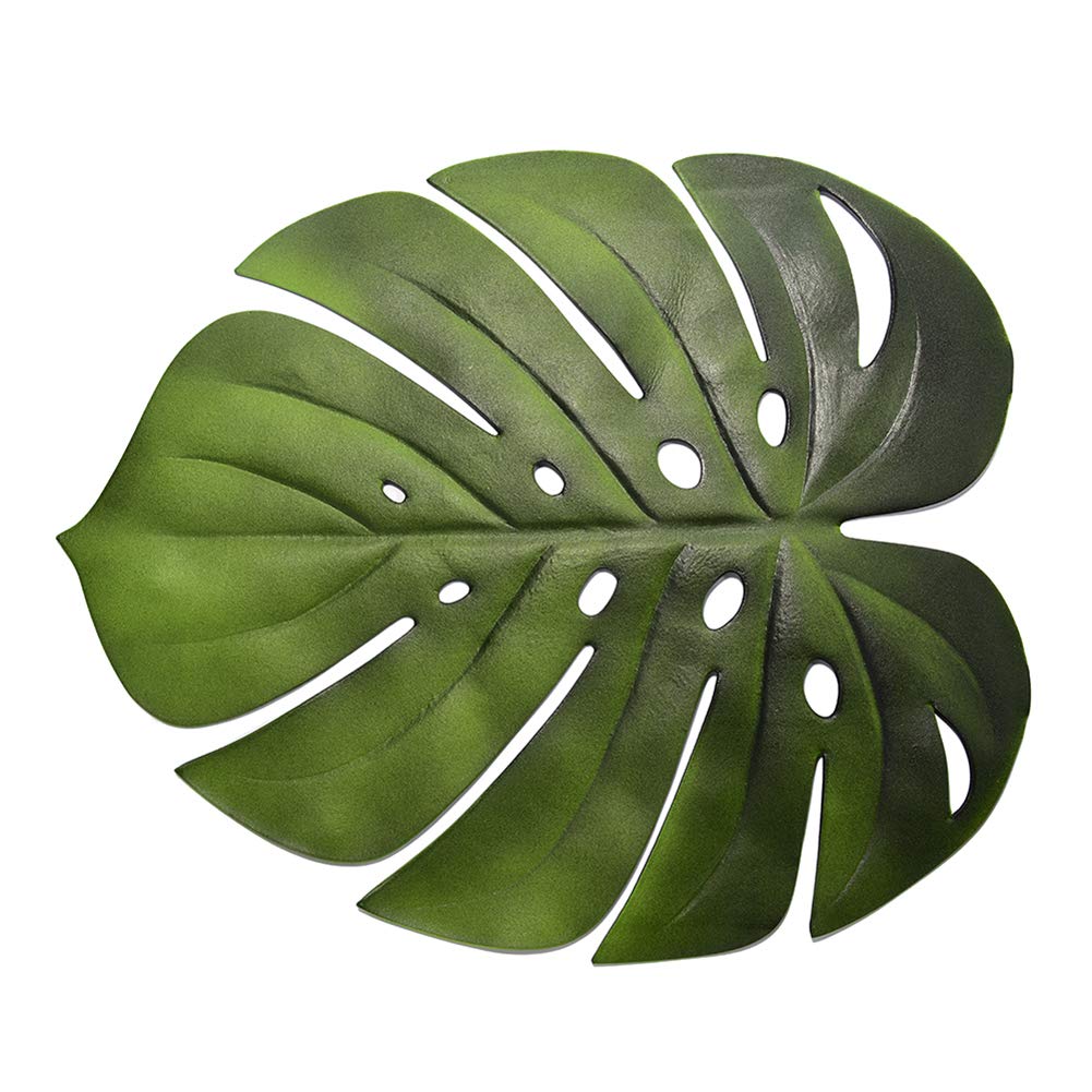 Eco-Friendly Banana Leaf Placemats Set of 4 - Natural Palm Leaf Table Mats for Dining Decor, Tropical Theme Dinner Party, Outdoor Picnic & Home Decoration