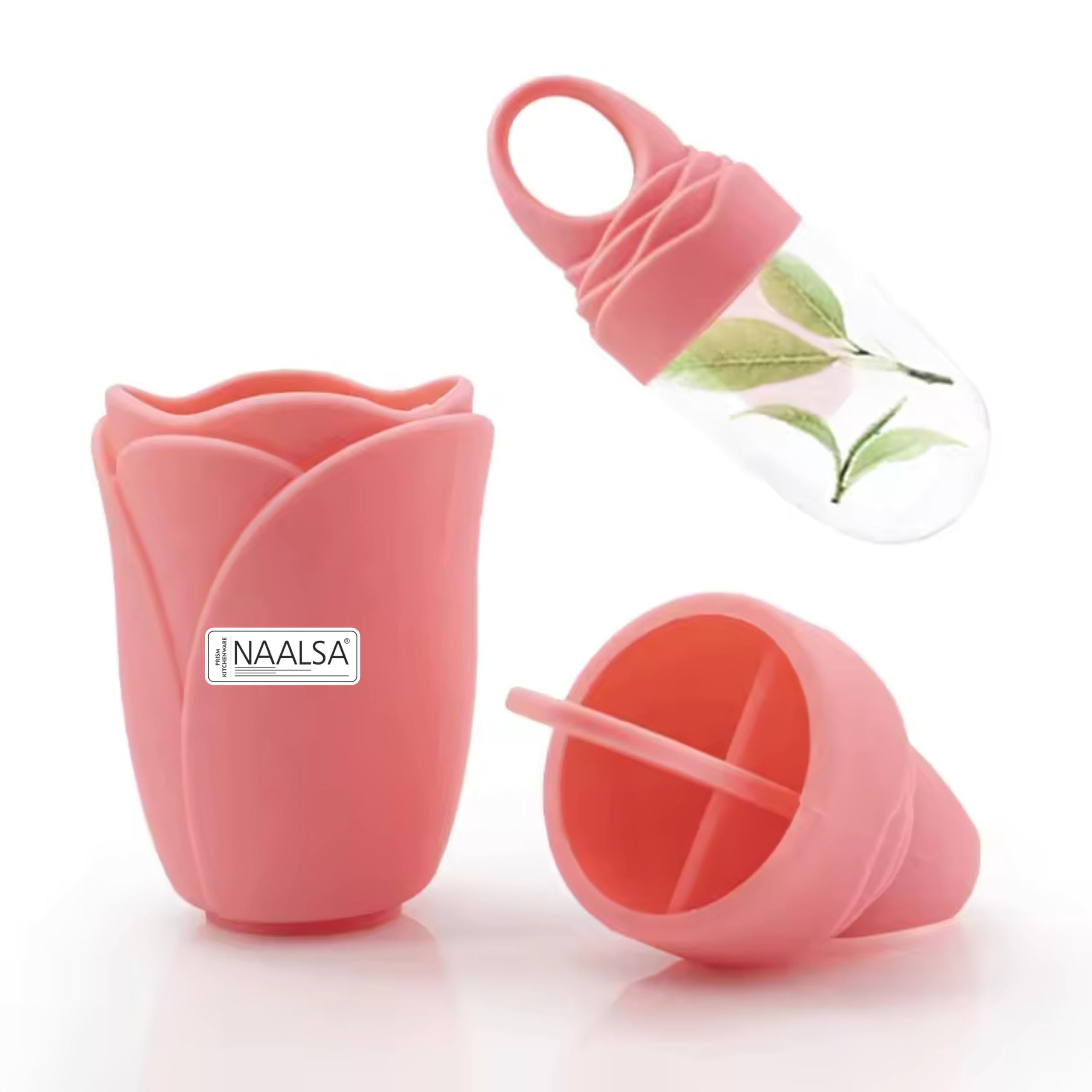 NAALSA ROSE Ice Roller for Face - Cooling Facial Massager for Women & Men - Reduce Puffiness, Dark Circles & Glowing Skin - Perfect for Morning Routine & Post-Workout Skin Care