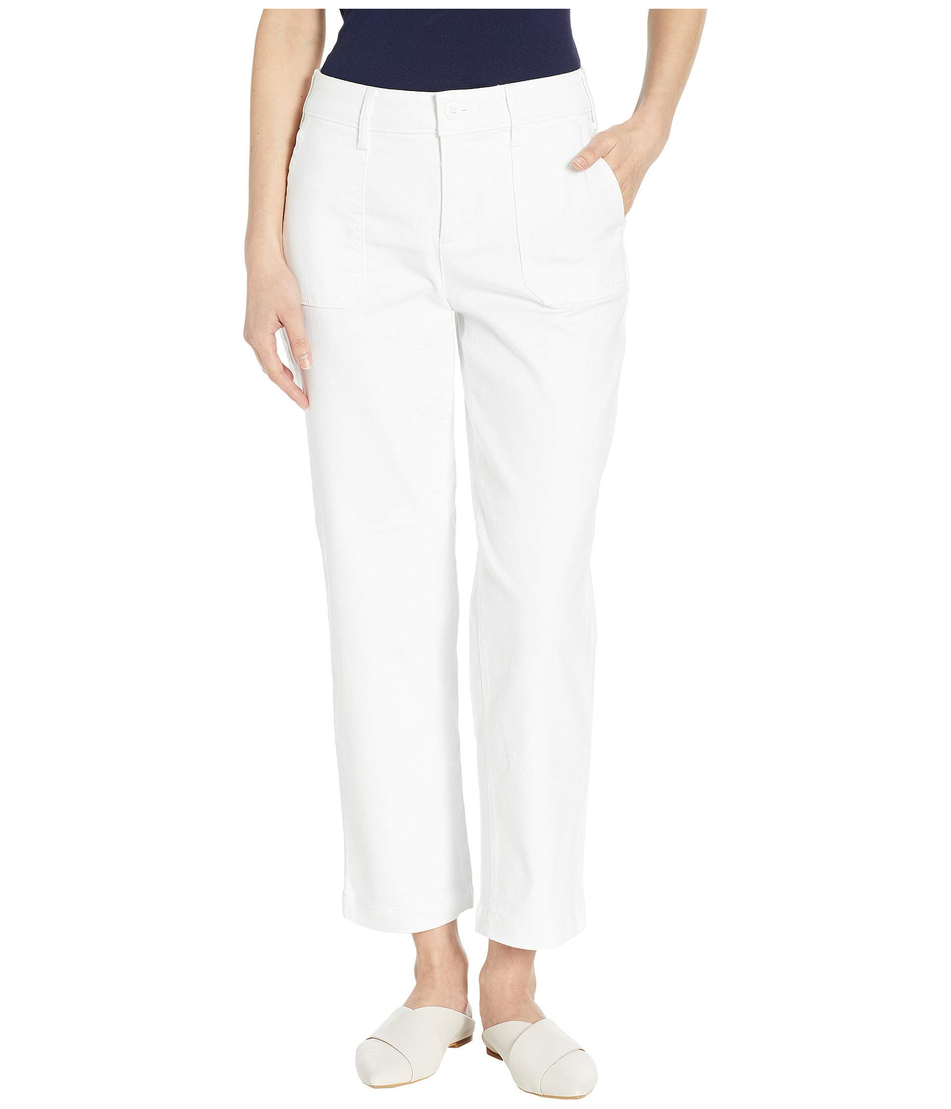 NYDJ Women's Mid-Rise Straight Leg Jeans - White Size 0 | Comfortable Stretch Denim for Everyday Wear | Perfect for Work, Casual Outings & Weekend Errands