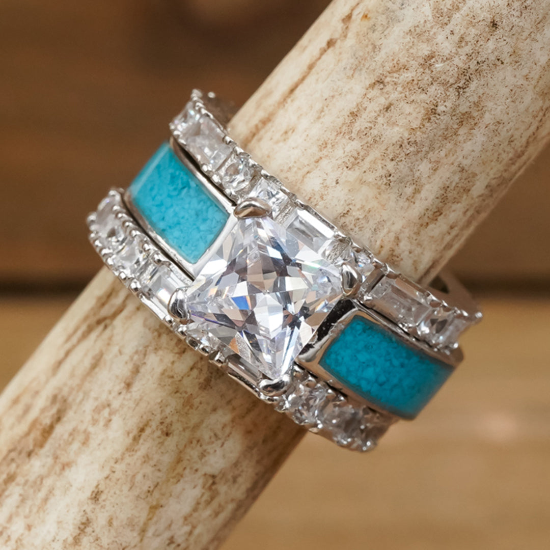 Elegant Grand Sierra Baguette Wedding Ring Set - Perfect for Bridal Jewelry, Engagement & Anniversary Gifts