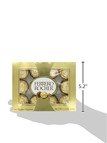 Ferrero Rocher Premium Gourmet Milk Chocolate Hazelnut Candy - 12 Count (Pack of 2) Individually Wrapped for Gifting - Perfect for Easter, Christmas, Birthdays & Special Occasions - 5.3 oz Luxury Chocolate Treats for Parties, Corporate Events & Holiday Gift Baskets