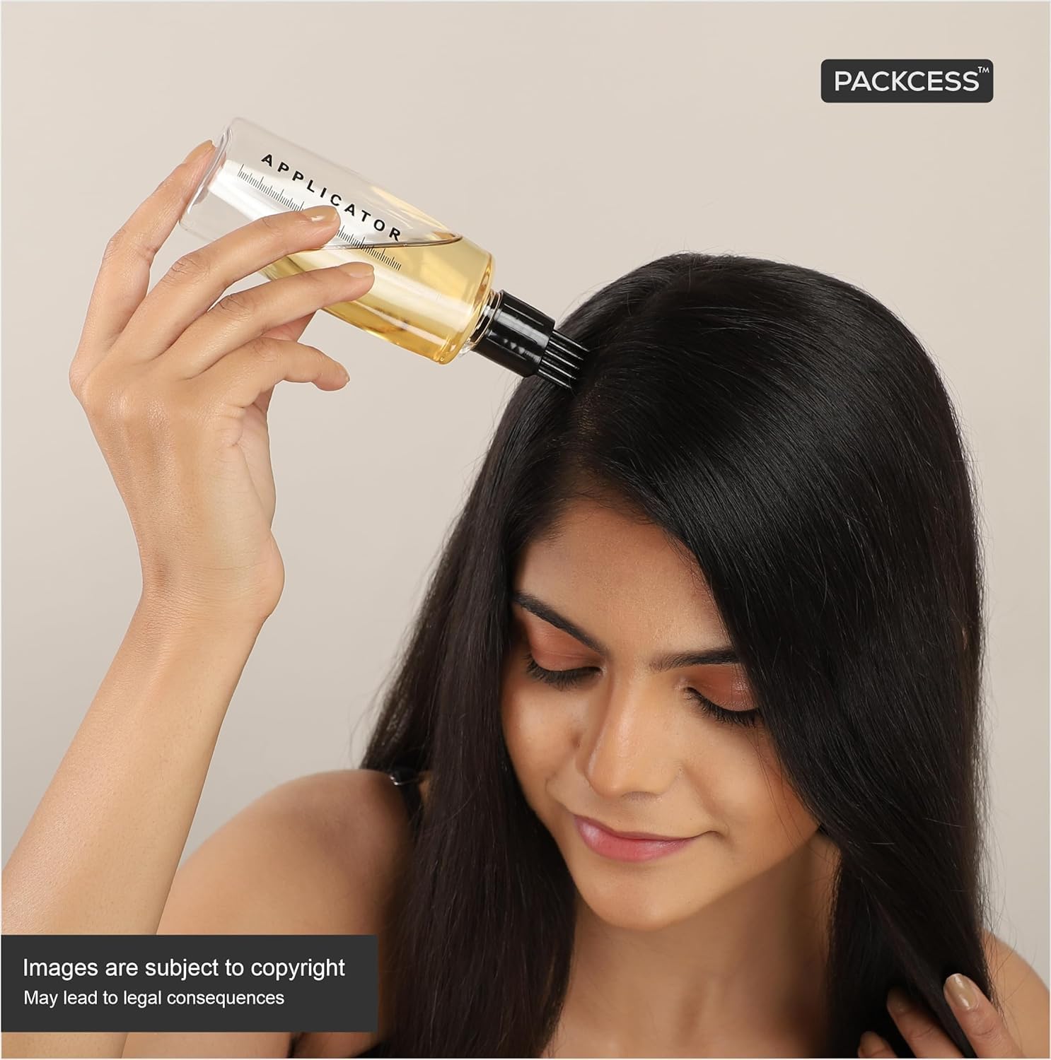 MAPPERZ Empty Rectangular Bottle with Root Comb Applicator - 1 oz Transparent Plastic Bottle for Hair Oil, Shampoo, Medicine & Dye Application - Perfect for Salon, Home Hair Care & DIY Beauty Projects (Pack of 1)