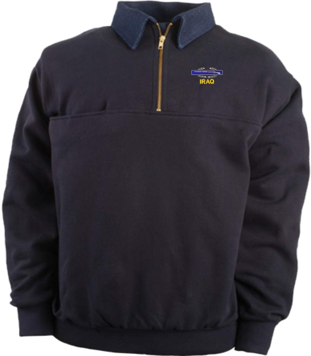 U.S. Army Iraq Combat Infantry Badge (CIB) Military Tactical Quarter-Zip Shirt - Durable Workwear for Outdoor, Hunting & Firefighter Activities