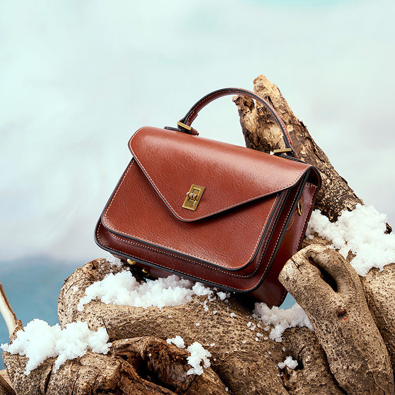 Premium Genuine Leather Tote Bag for Women - Stylish Shoulder Bag & Crossbody Purse - Perfect for Work, Travel & Everyday Use