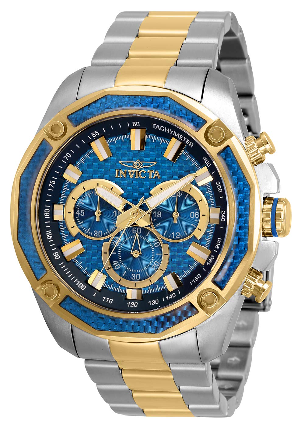 Invicta Aviator Men's 48mm Stainless Steel Watch with Blue Dial Quartz Movement - Model 30757 | Perfect for Aviation Enthusiasts & Everyday Wear
